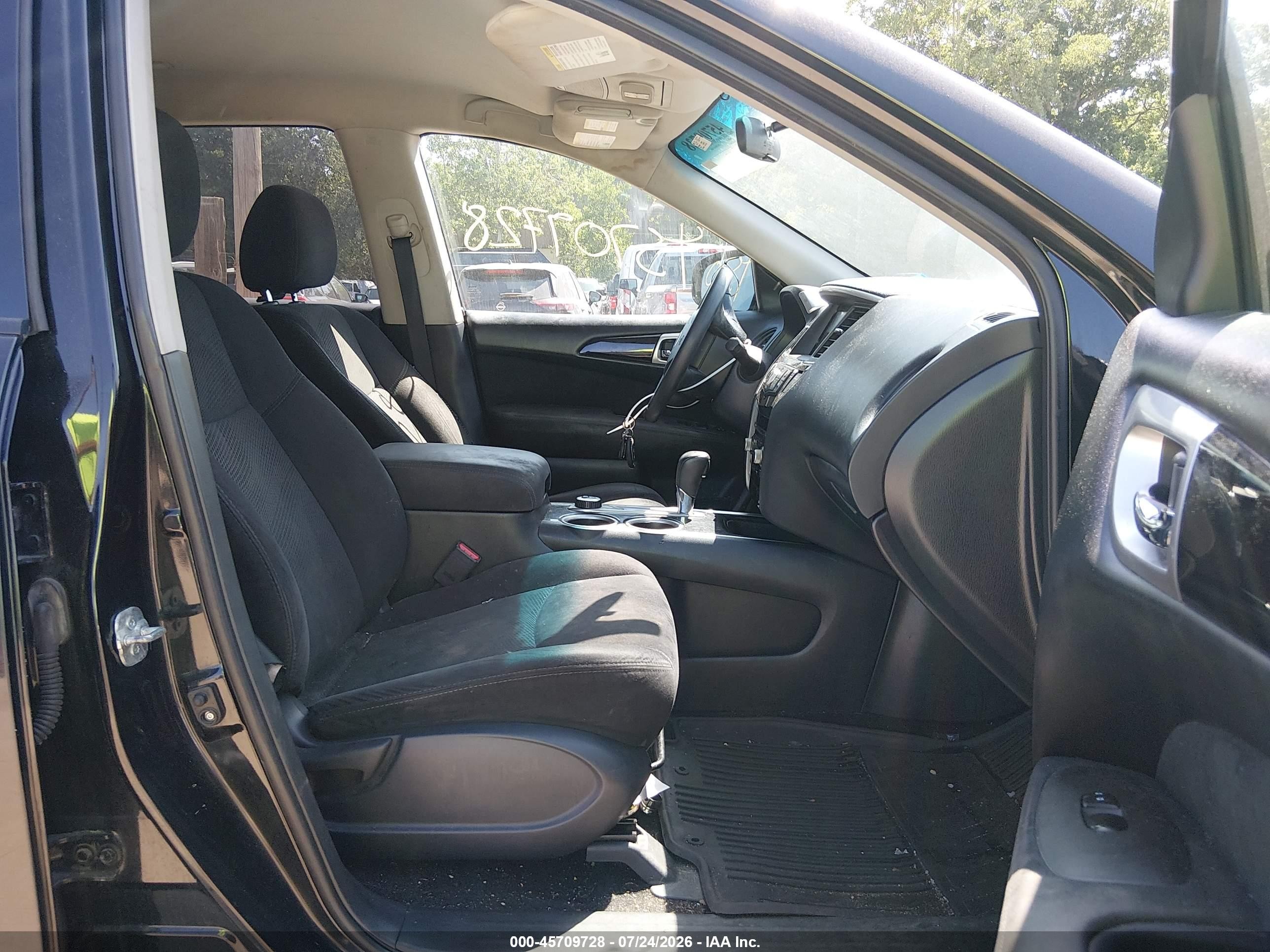 2015 Nissan Pathfinder S Black vin: 5N1AR2MM3FC619472