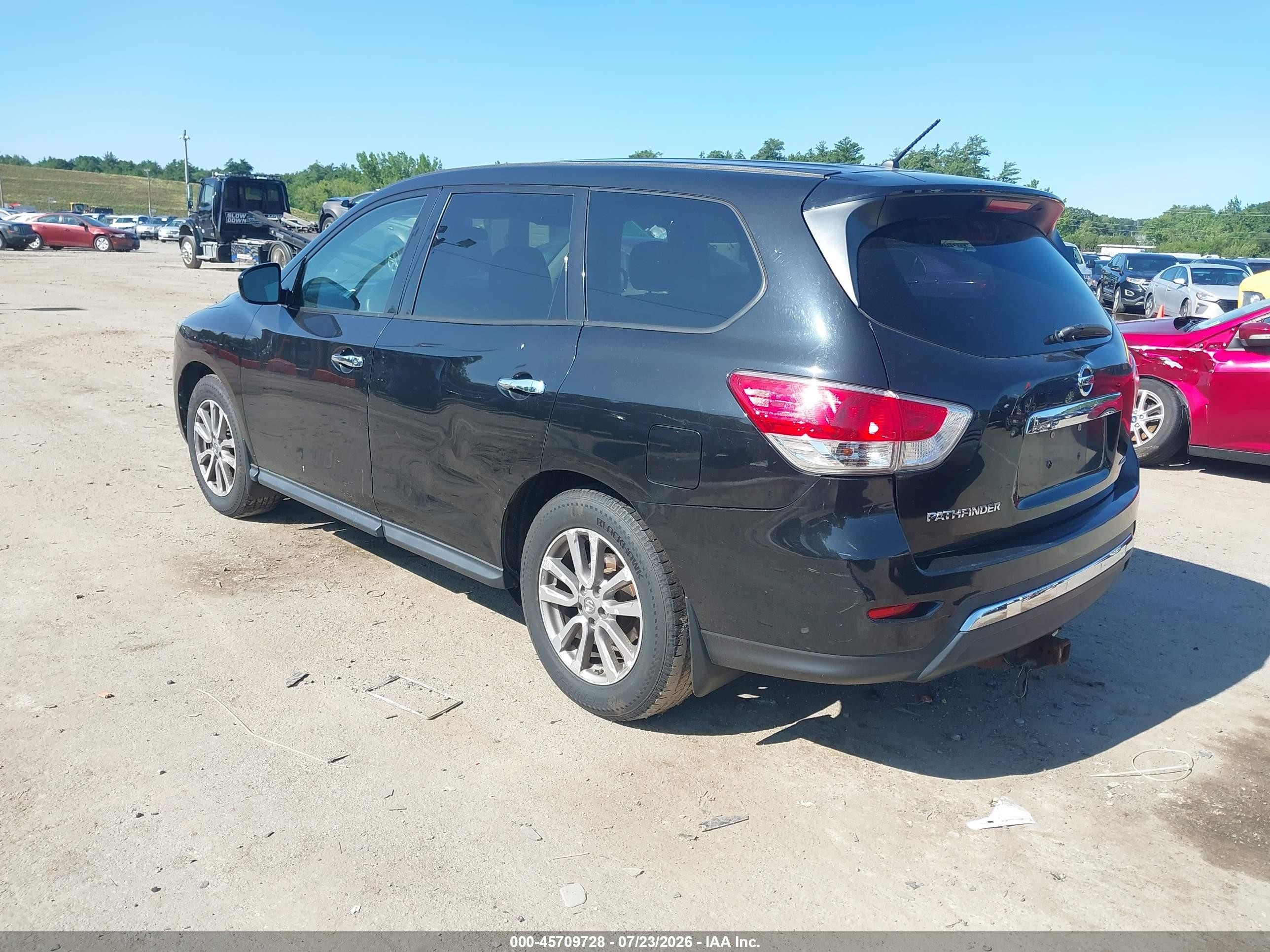 2015 Nissan Pathfinder S Black vin: 5N1AR2MM3FC619472
