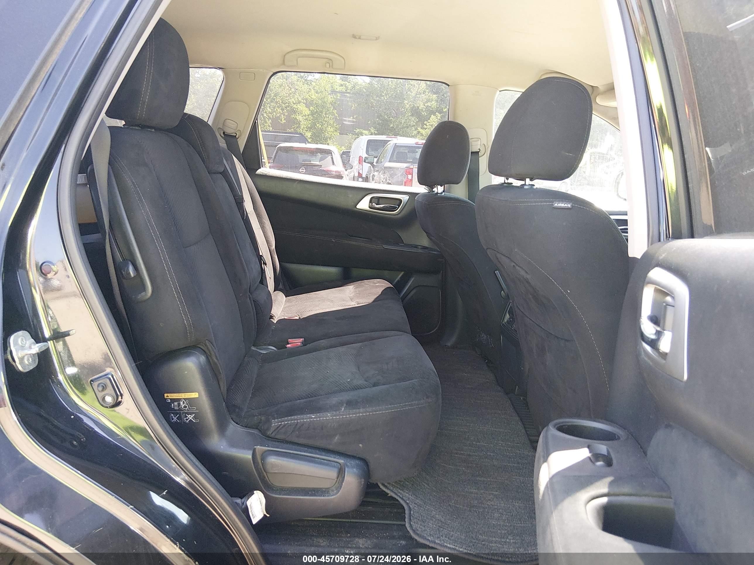 2015 Nissan Pathfinder S Black vin: 5N1AR2MM3FC619472