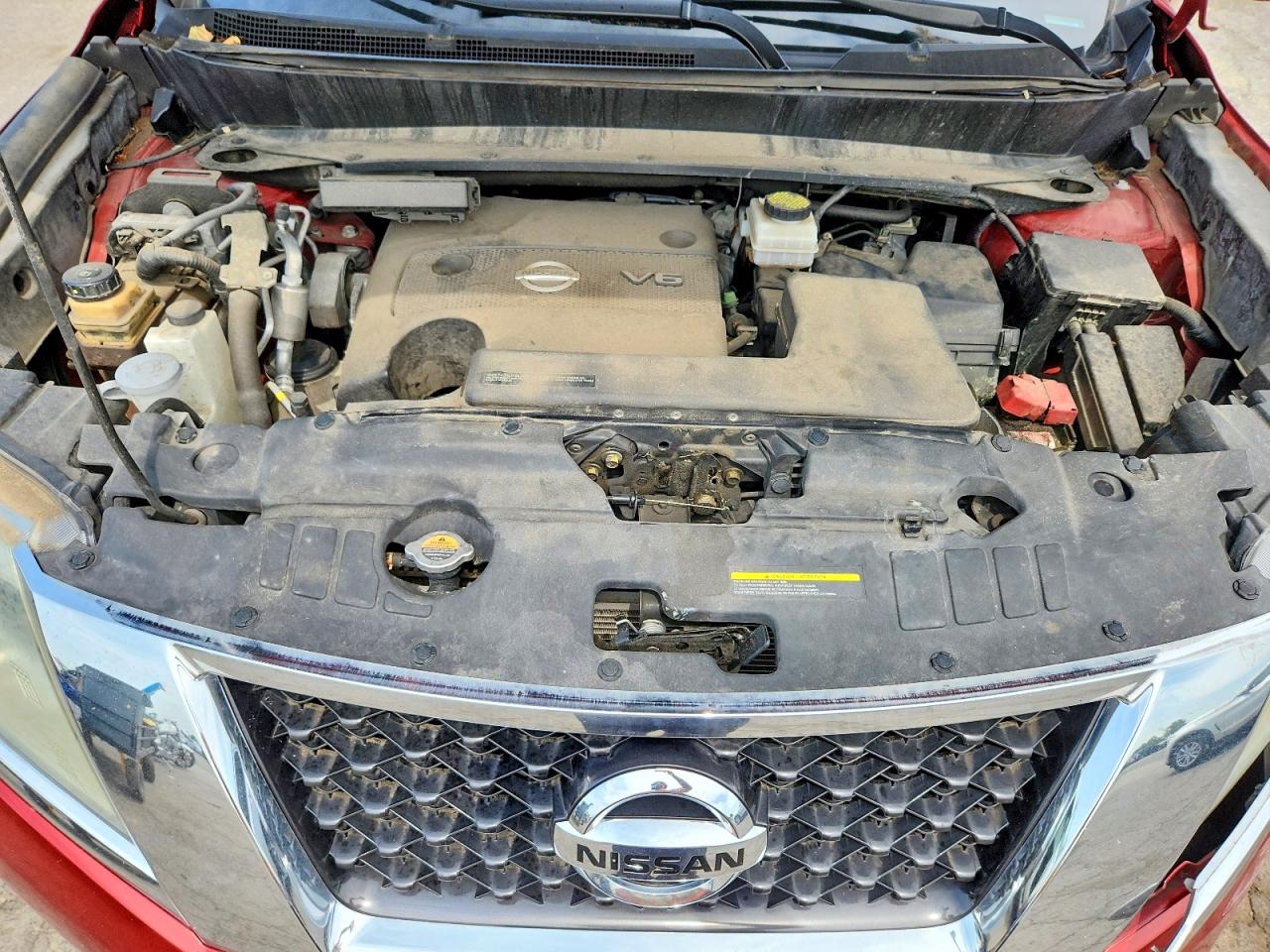 2015 Nissan Pathfinder S Red vin: 5N1AR2MM3FC619617