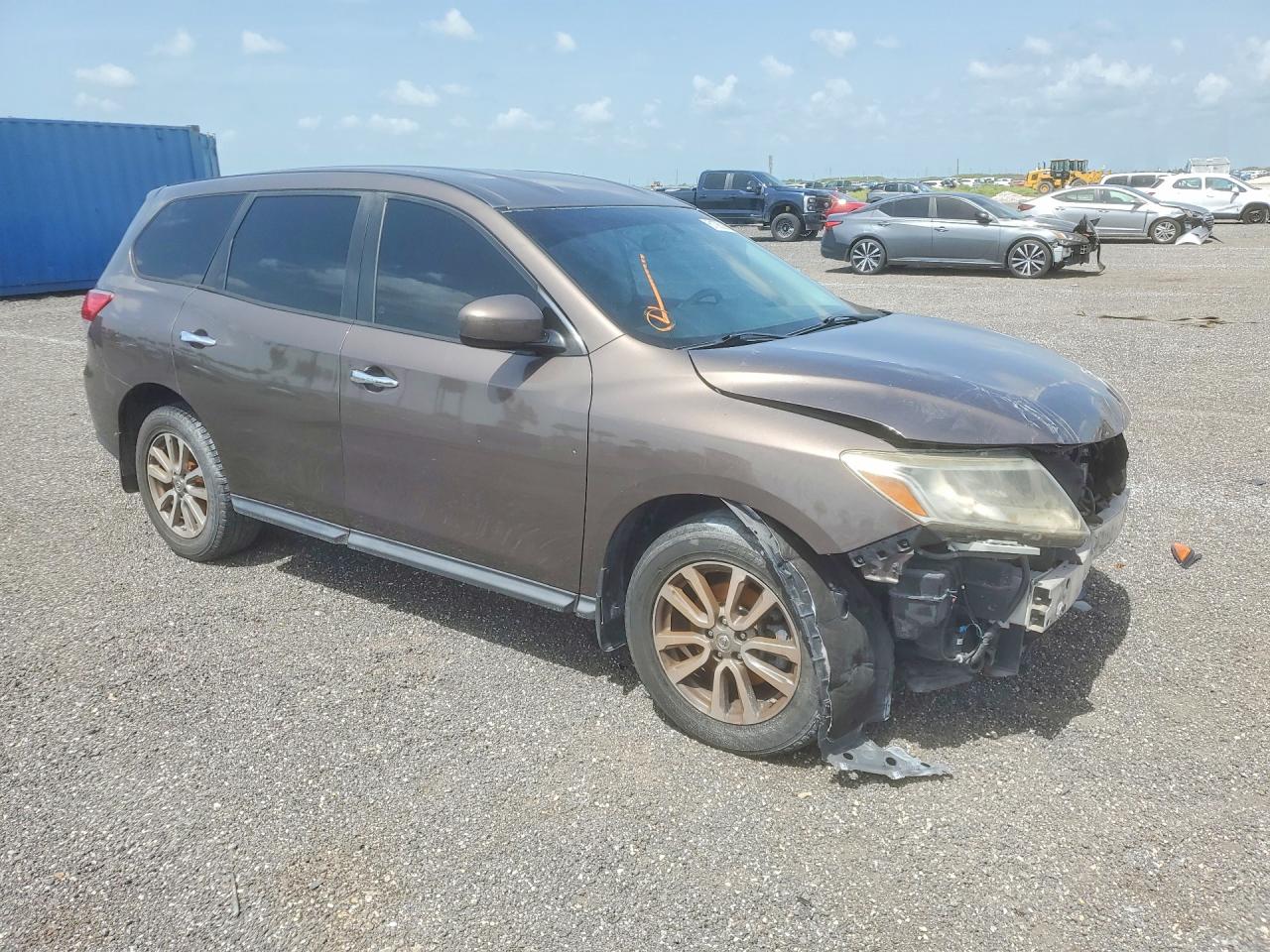 2015 Nissan Pathfinder S Brown vin: 5N1AR2MM3FC620170