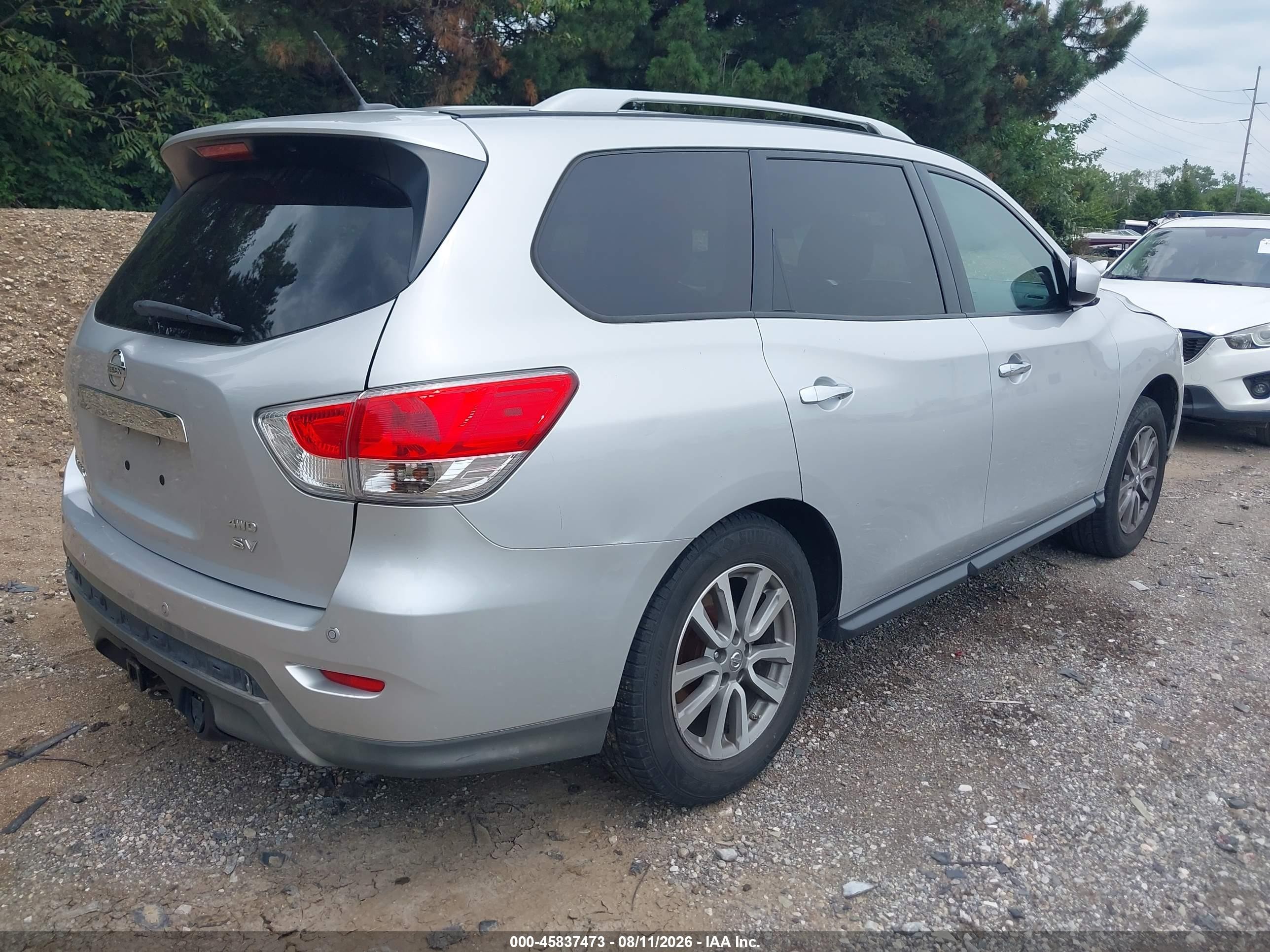 2015 Nissan Pathfinder Platinum/s/sl/sv Silver vin: 5N1AR2MM3FC625398