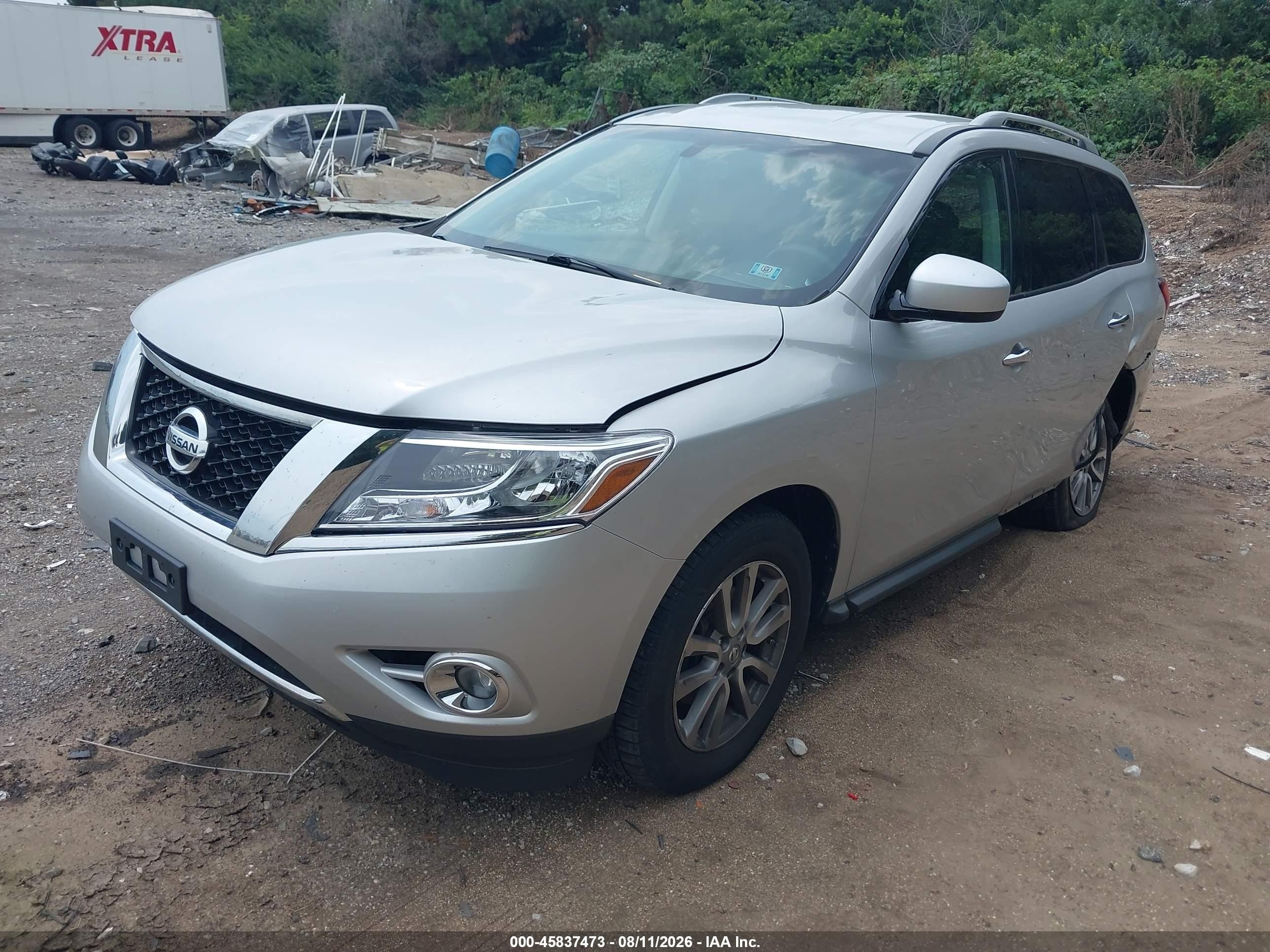 2015 Nissan Pathfinder Platinum/s/sl/sv Silver vin: 5N1AR2MM3FC625398