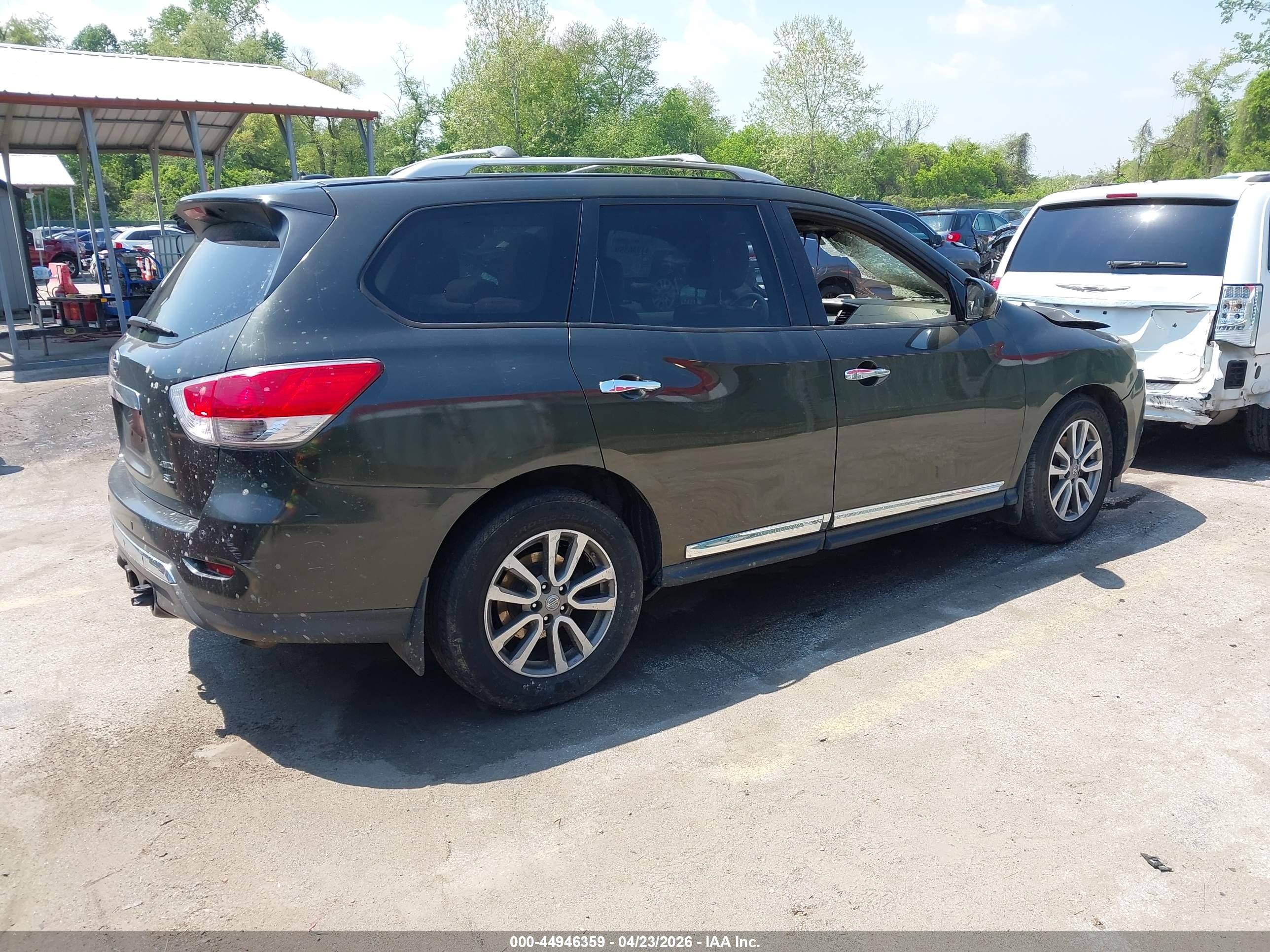 2015 Nissan Pathfinder Sl Black vin: 5N1AR2MM3FC627958
