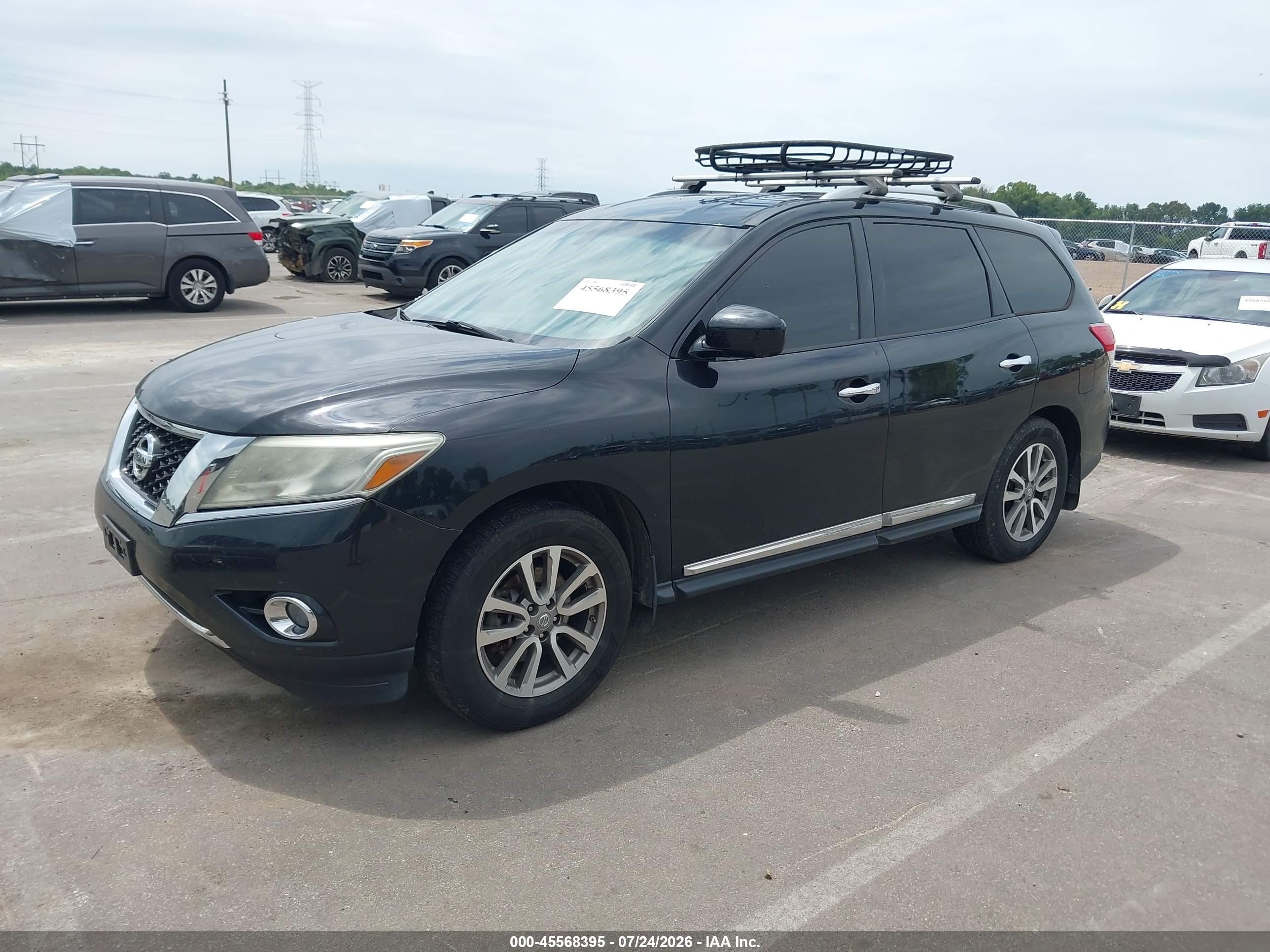 2015 Nissan Pathfinder Sl Black vin: 5N1AR2MM3FC632285
