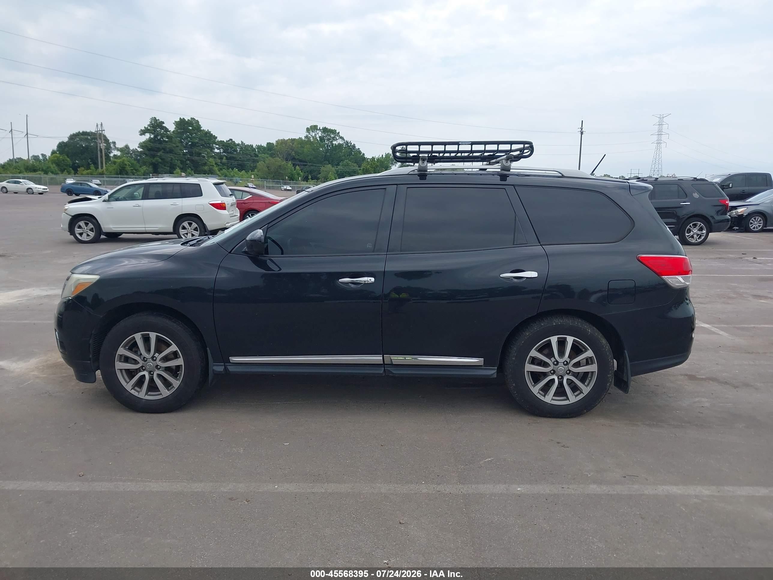 2015 Nissan Pathfinder Sl Black vin: 5N1AR2MM3FC632285