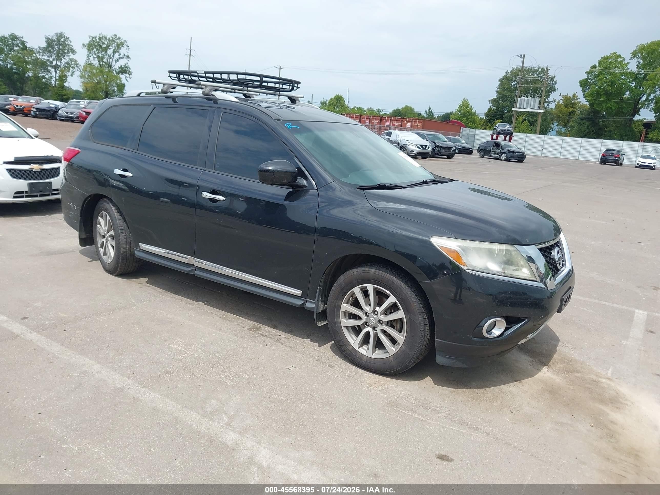 2015 Nissan Pathfinder Sl Black vin: 5N1AR2MM3FC632285
