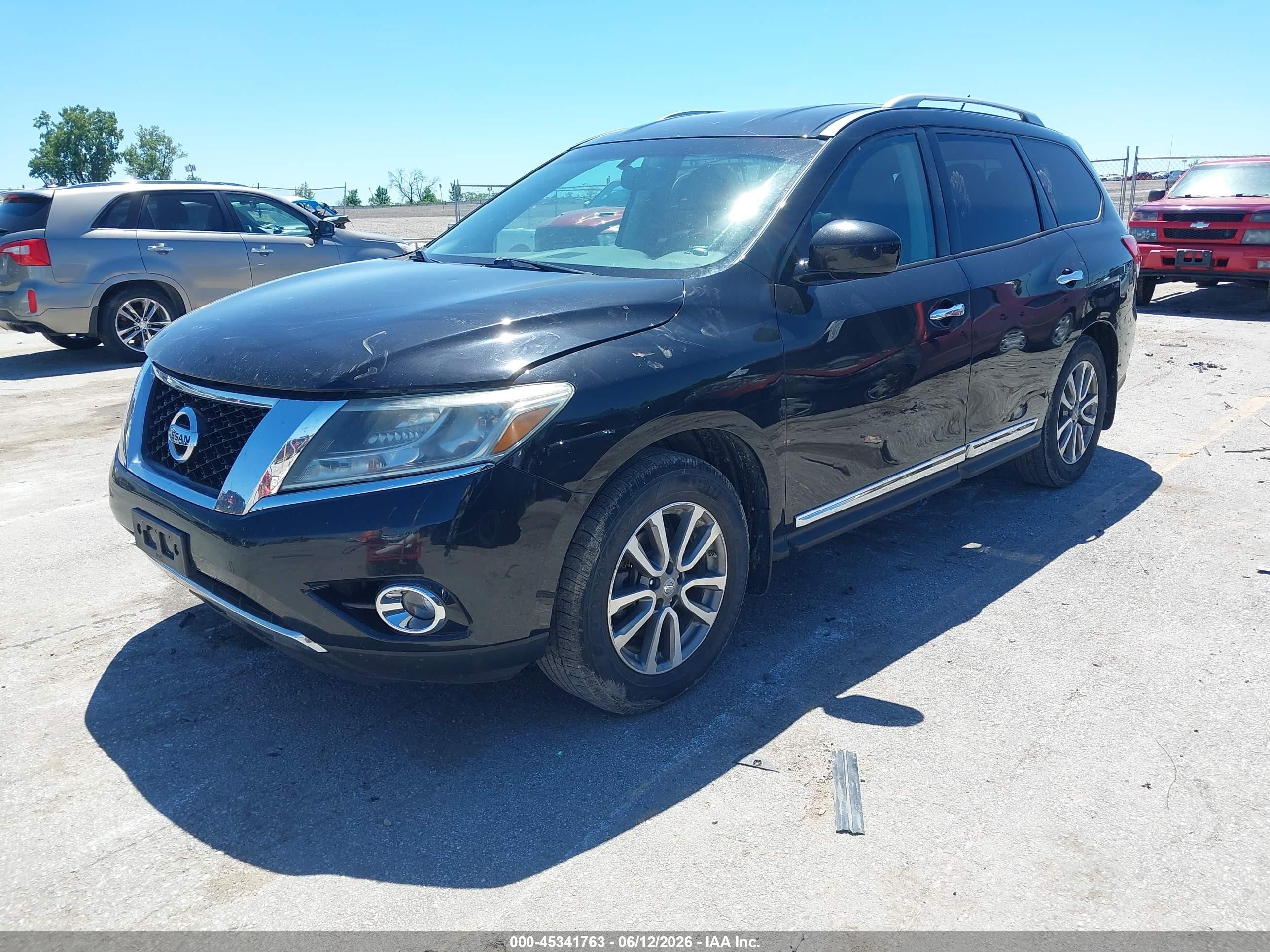 2015 Nissan Pathfinder Sl Black vin: 5N1AR2MM3FC707857