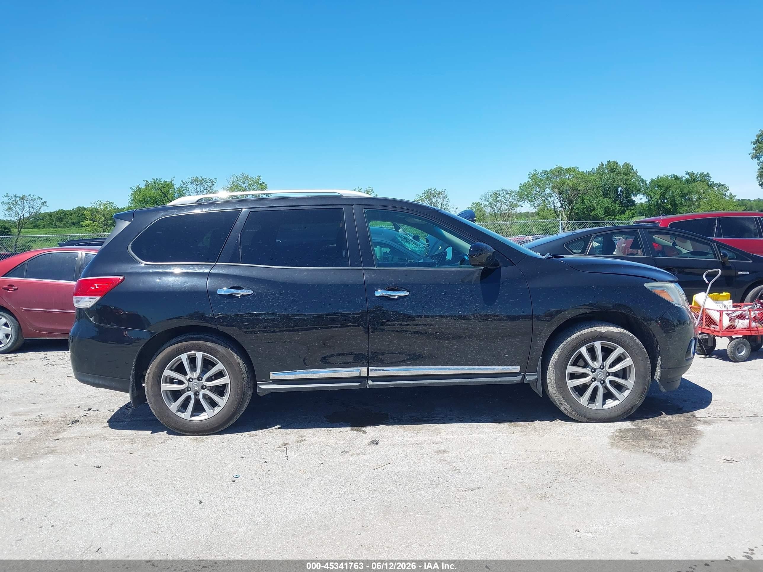 2015 Nissan Pathfinder Sl Black vin: 5N1AR2MM3FC707857