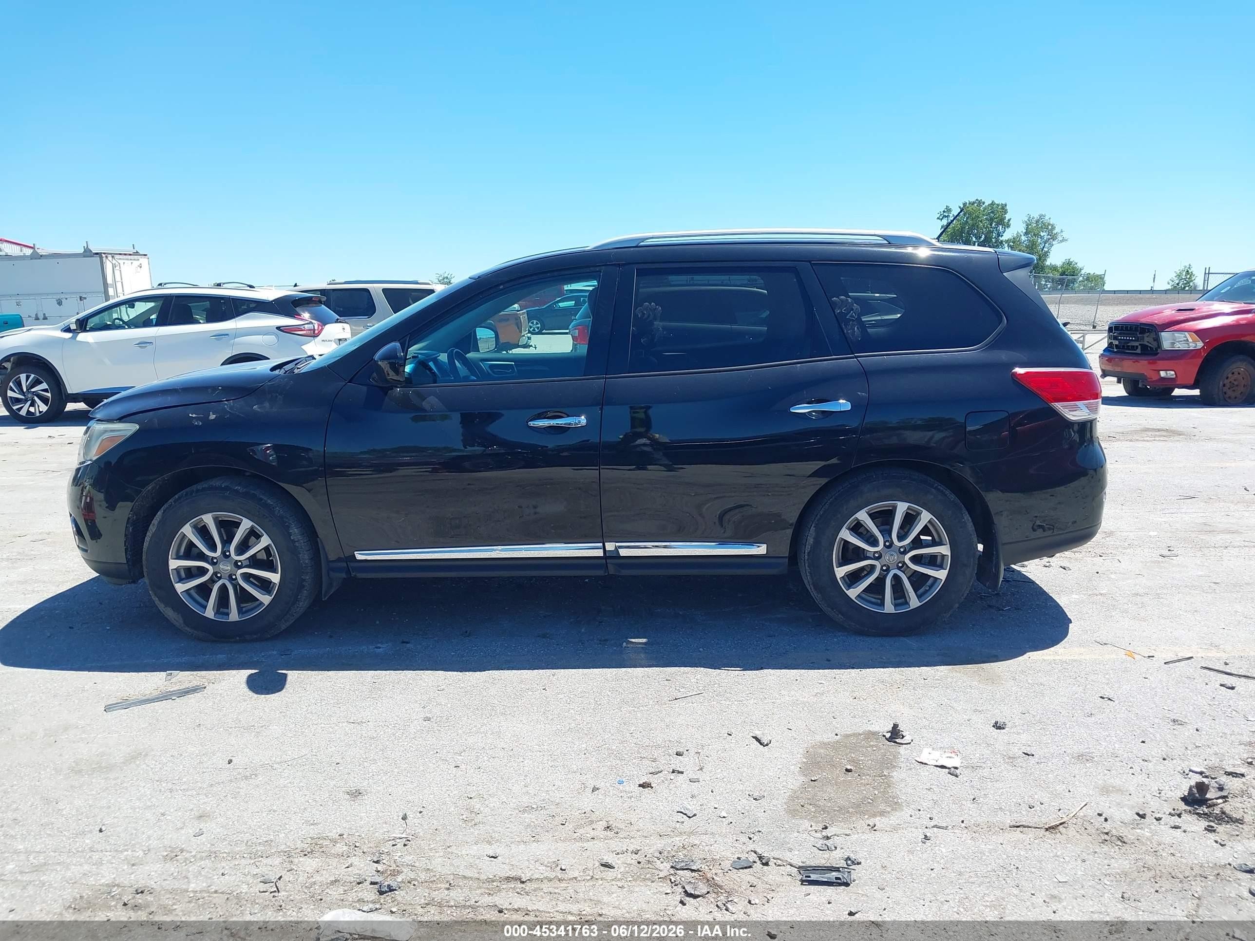 2015 Nissan Pathfinder Sl Black vin: 5N1AR2MM3FC707857
