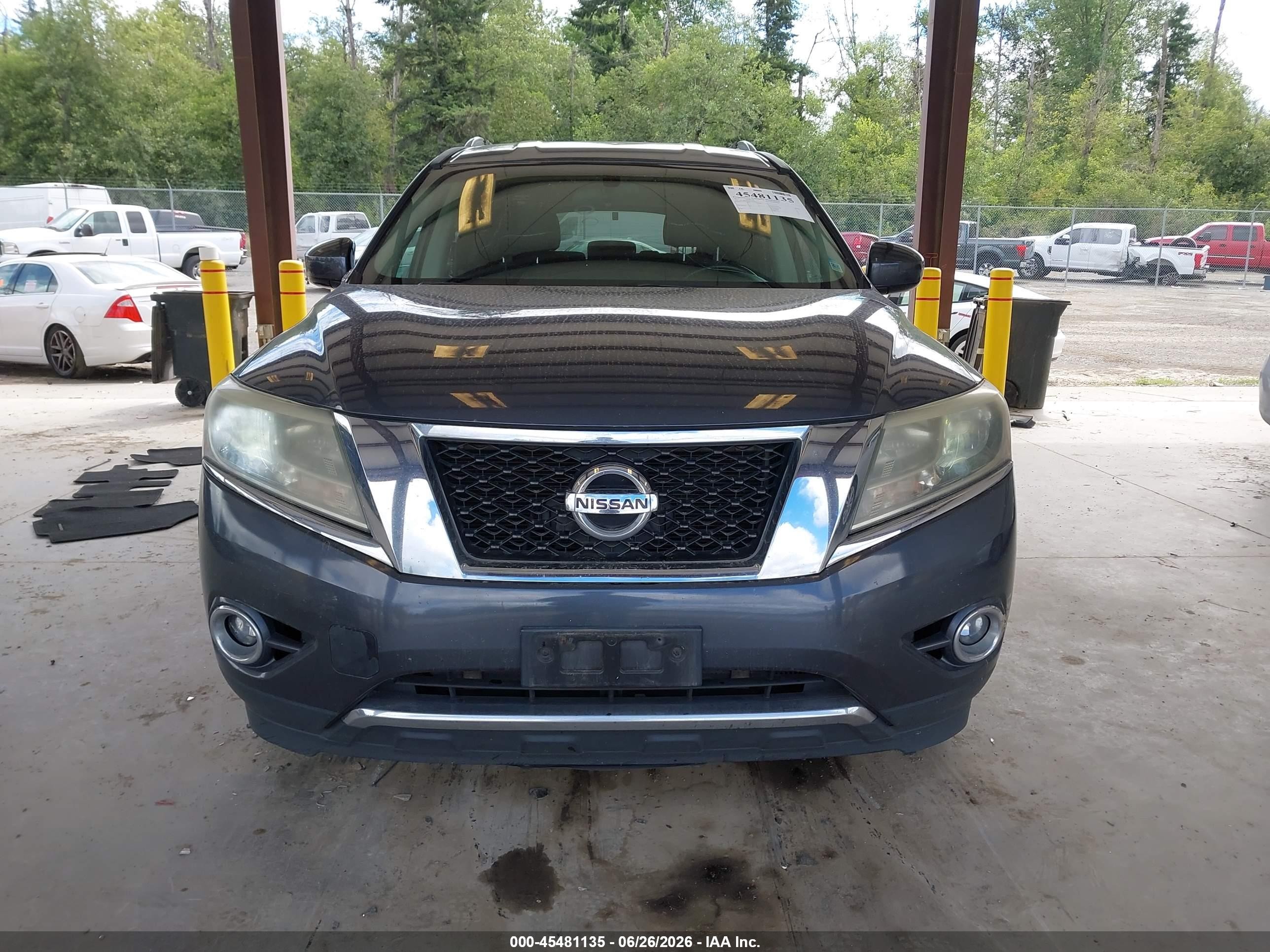 2013 Nissan Pathfinder Sv Gray vin: 5N1AR2MM4DC632812