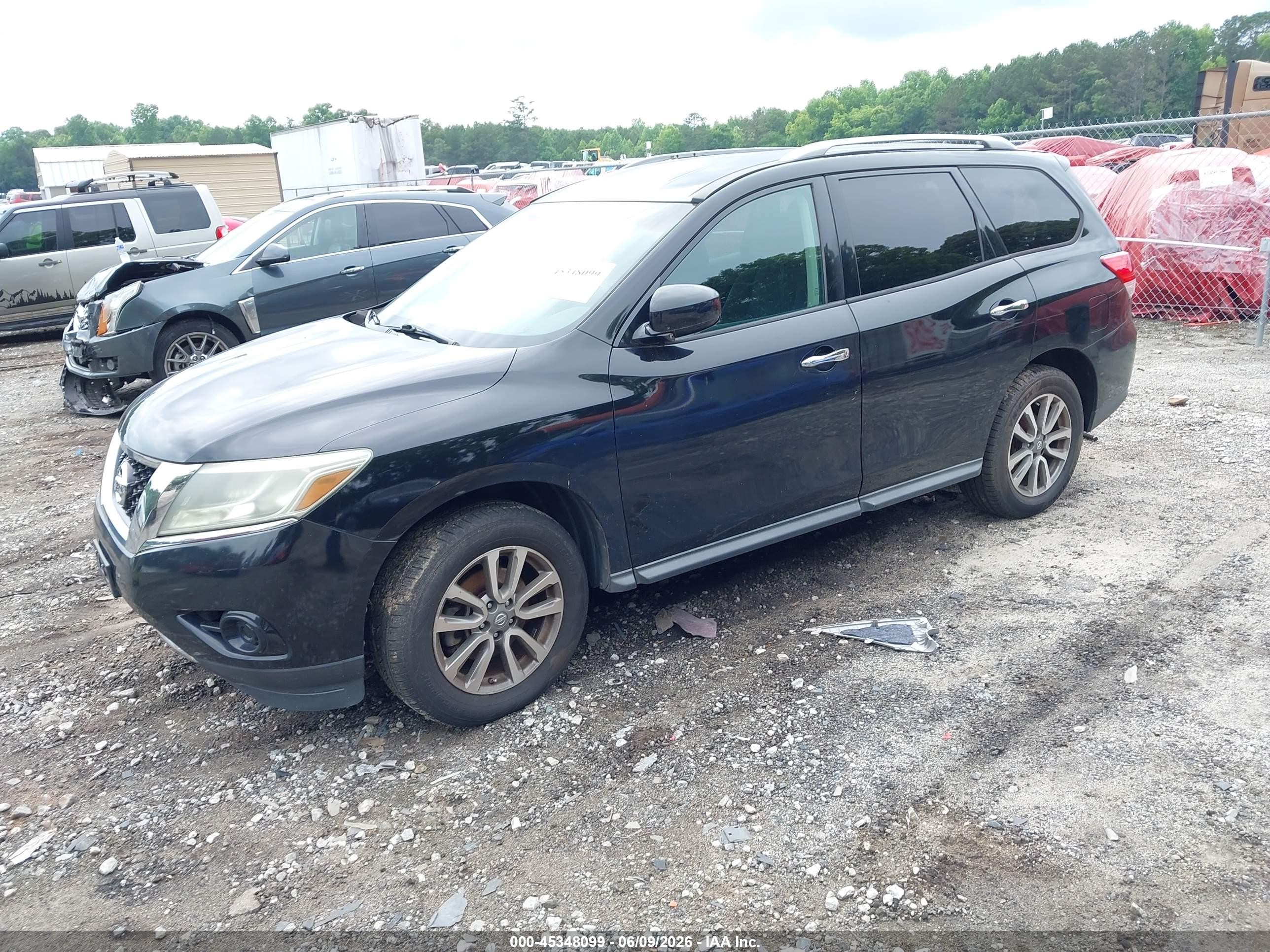 2013 Nissan Pathfinder Sv Black vin: 5N1AR2MM4DC644538
