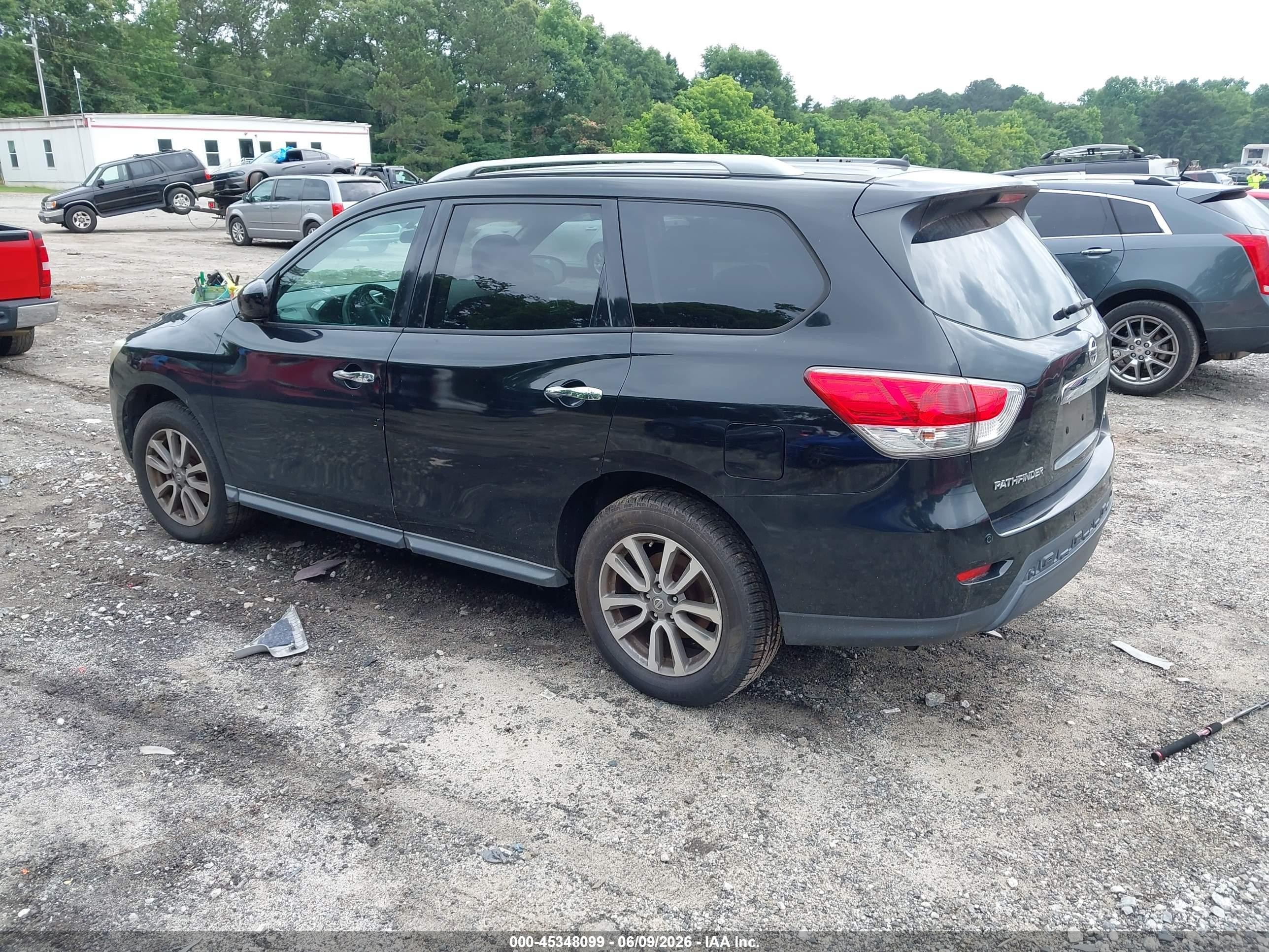 2013 Nissan Pathfinder Sv Black vin: 5N1AR2MM4DC644538