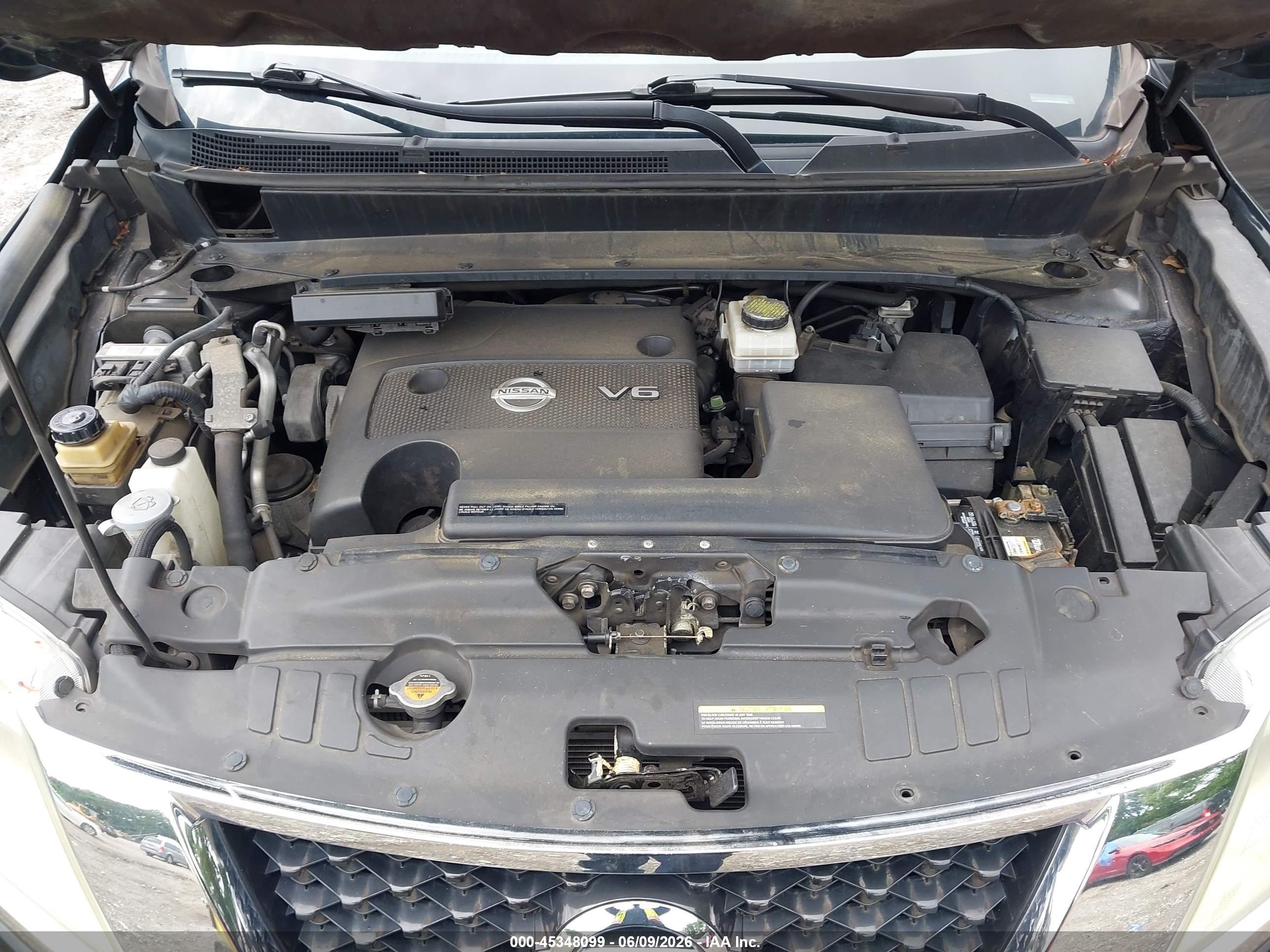 2013 Nissan Pathfinder Sv Black vin: 5N1AR2MM4DC644538