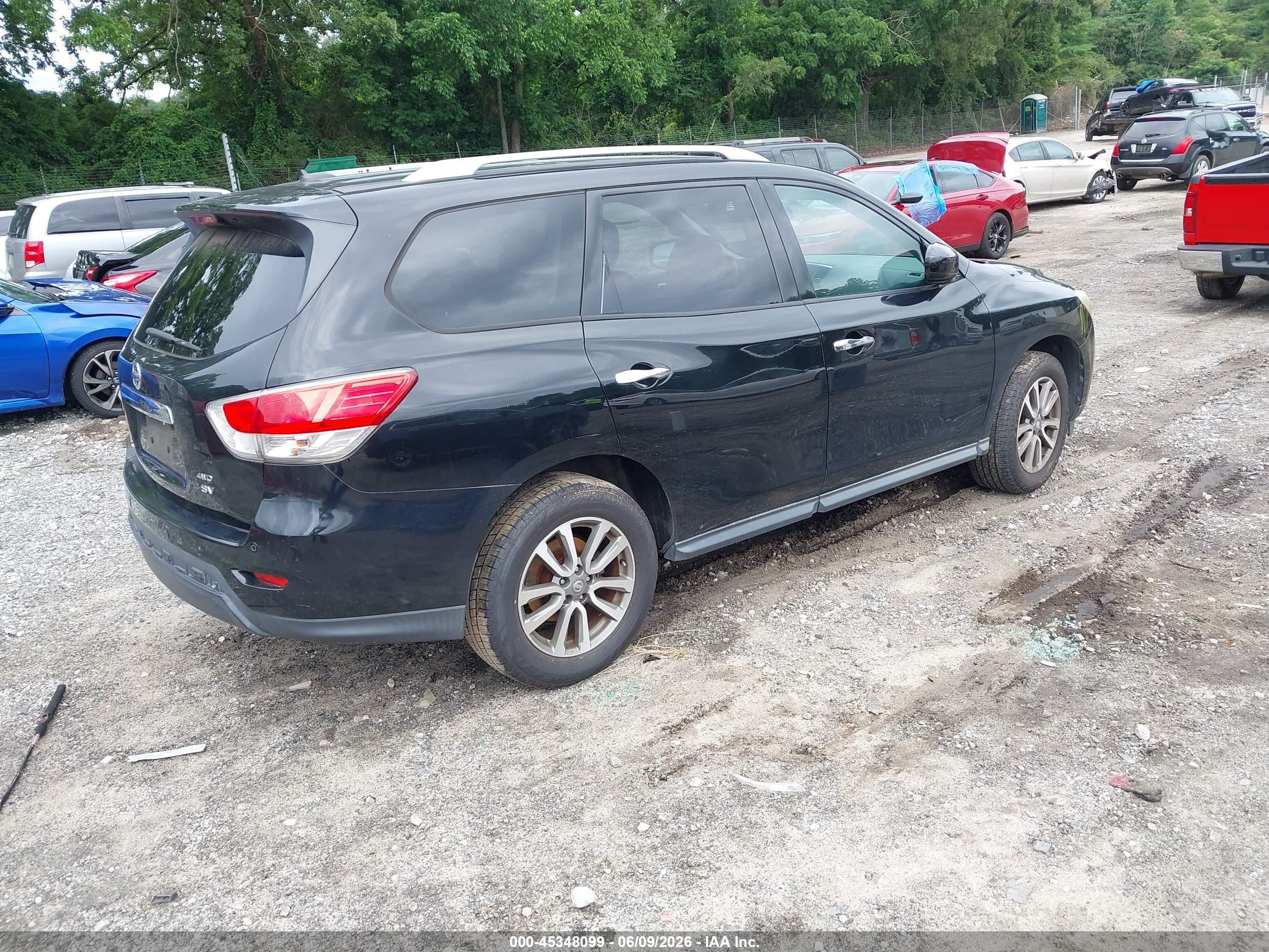 2013 Nissan Pathfinder Sv Black vin: 5N1AR2MM4DC644538