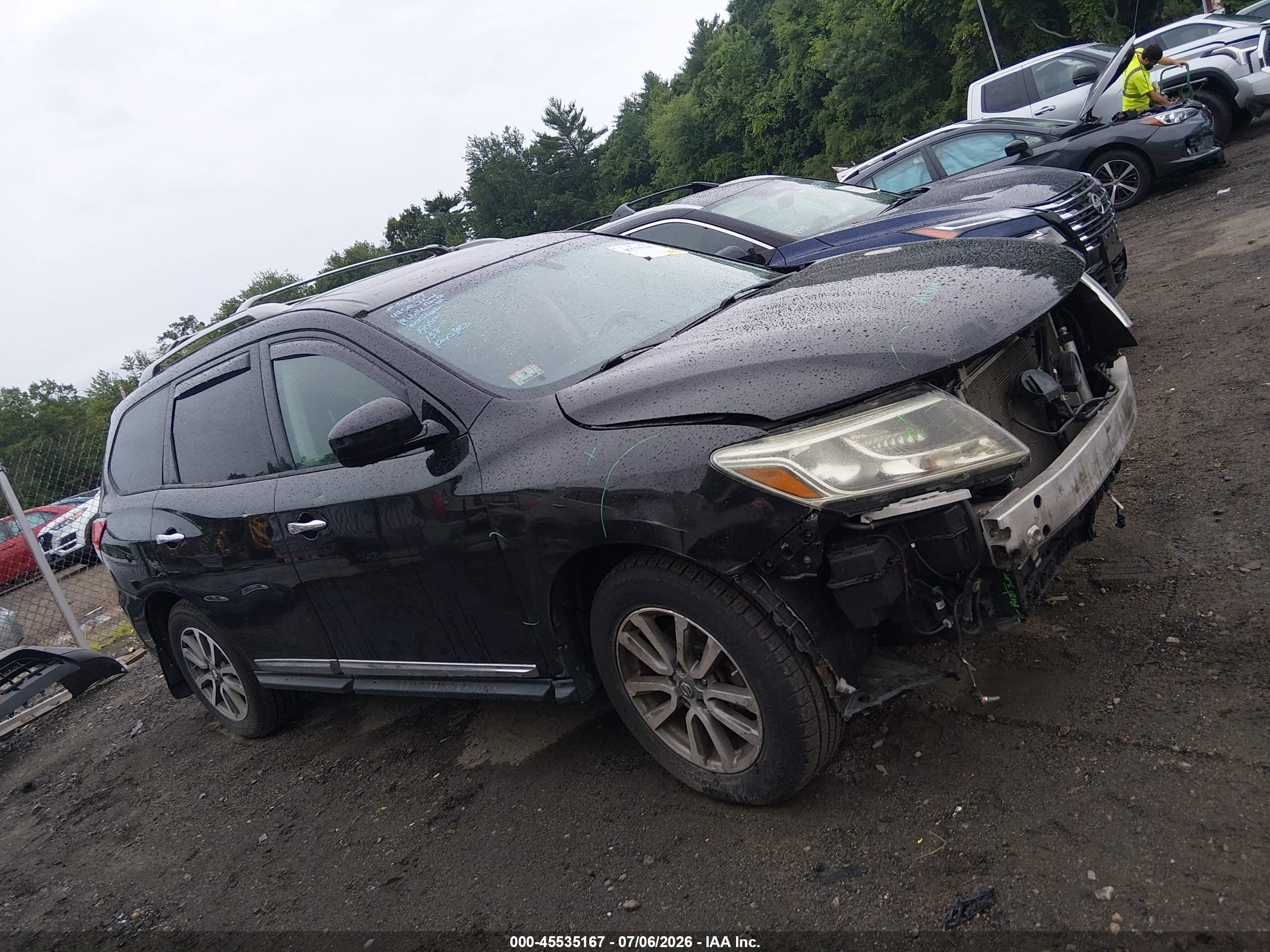 2013 Nissan Pathfinder Sl Black vin: 5N1AR2MM4DC645091