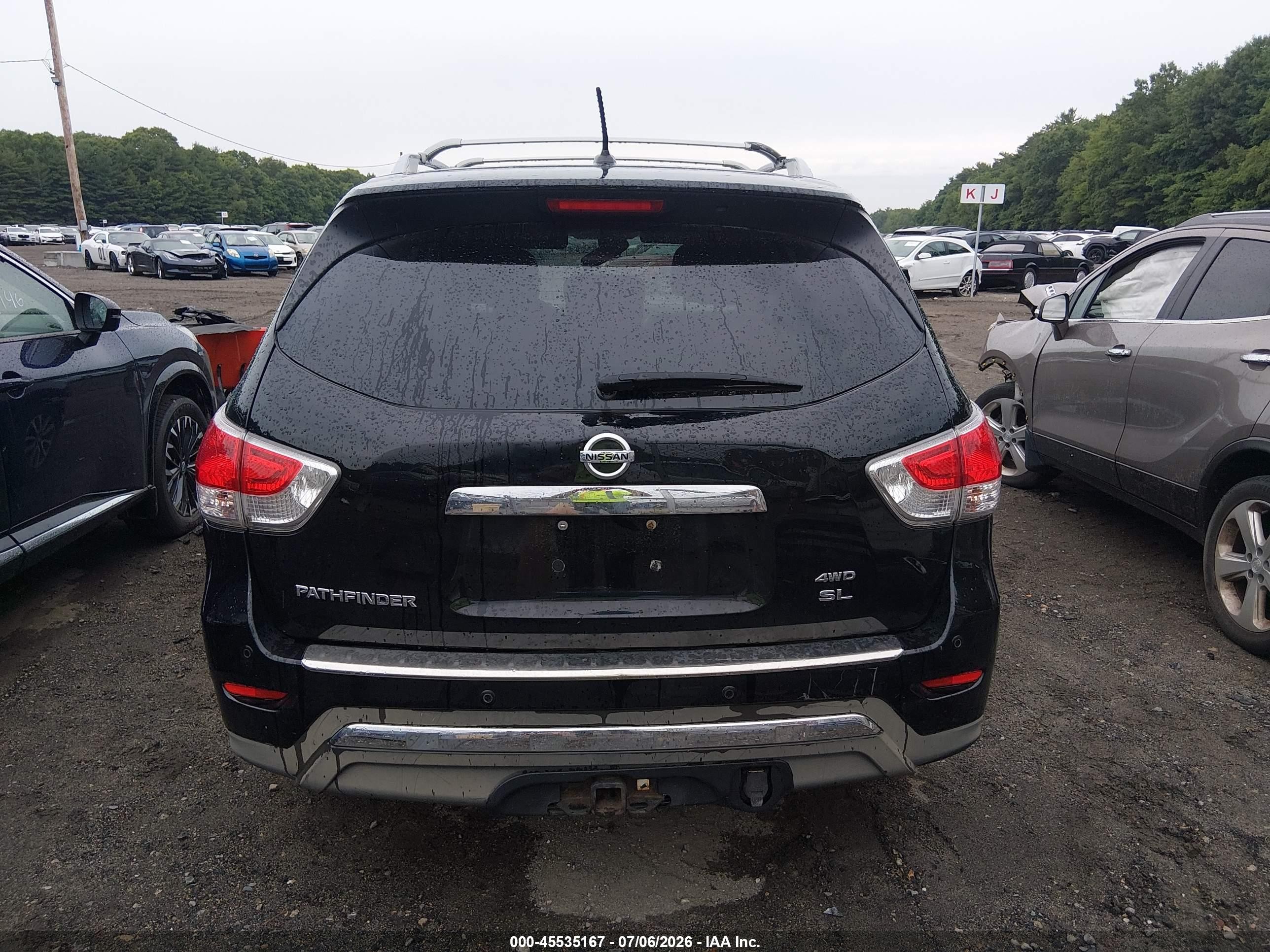 2013 Nissan Pathfinder Sl Black vin: 5N1AR2MM4DC645091