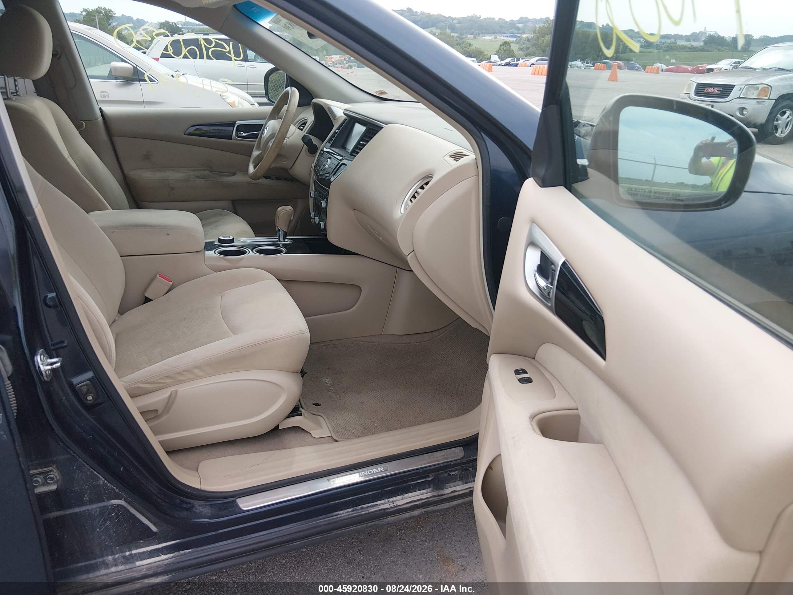 2013 Nissan Pathfinder Sv Blue vin: 5N1AR2MM4DC658925