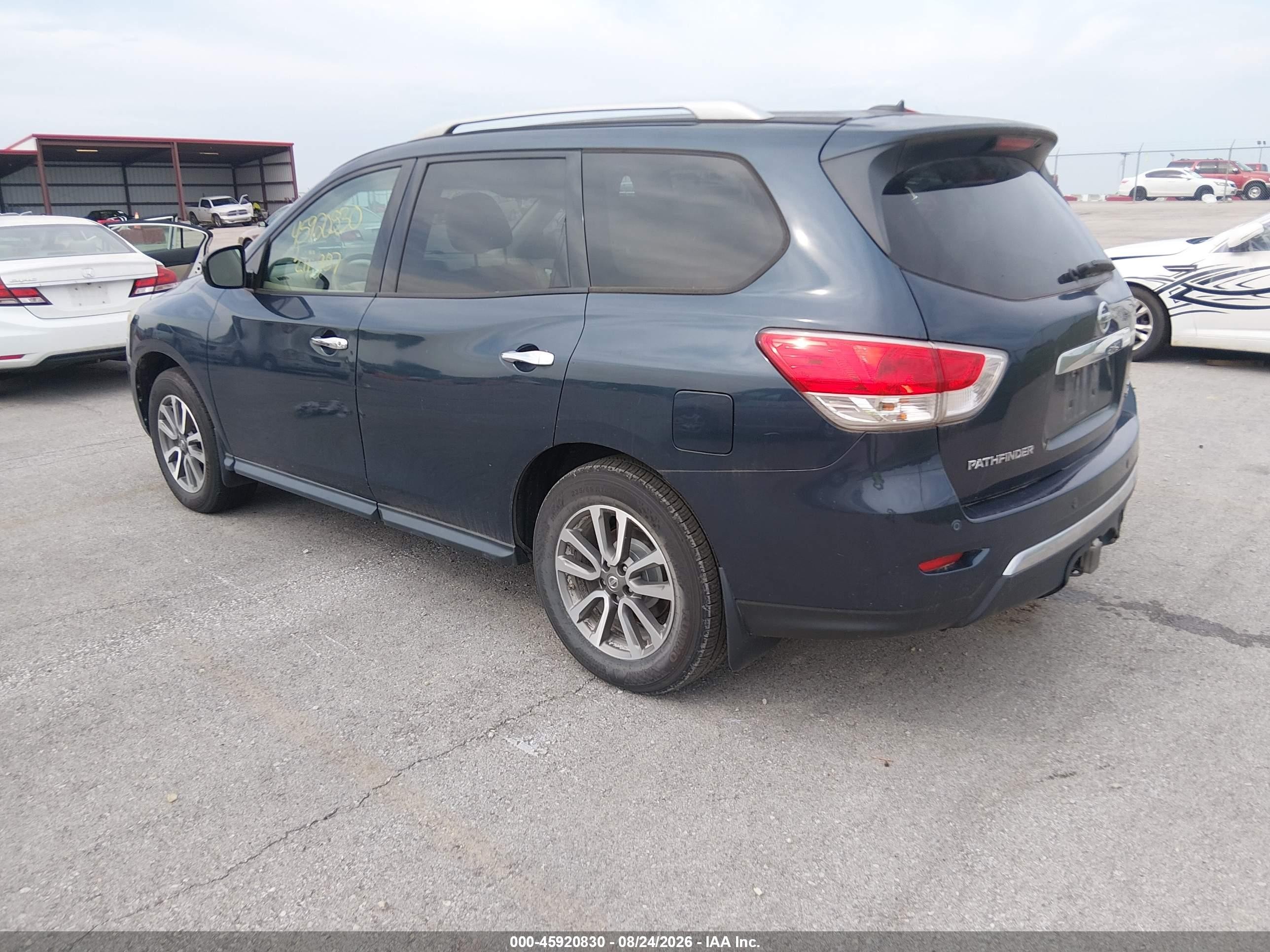 2013 Nissan Pathfinder Sv Blue vin: 5N1AR2MM4DC658925