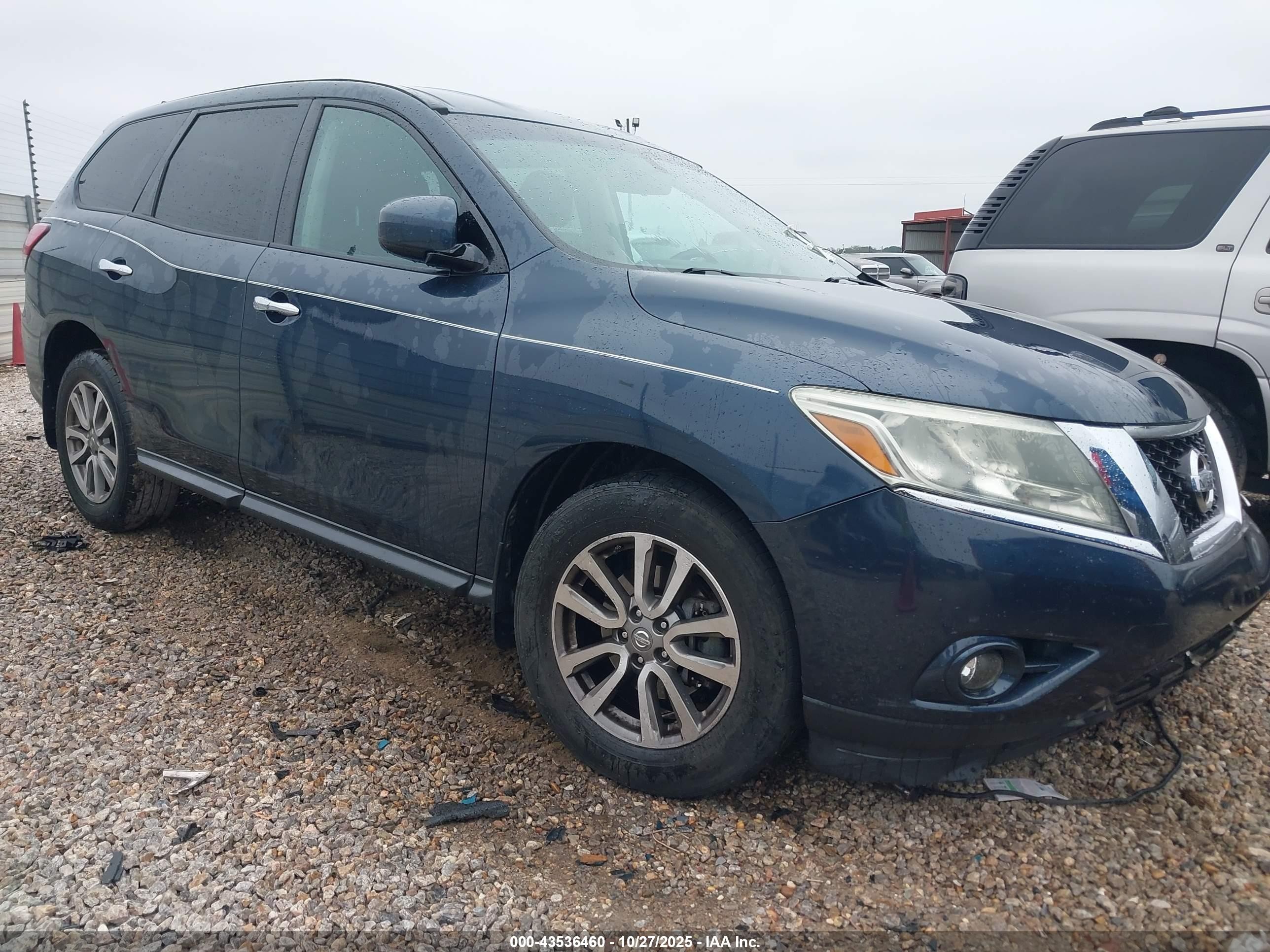 2013 Nissan Pathfinder S Blue vin: 5N1AR2MM4DC659606