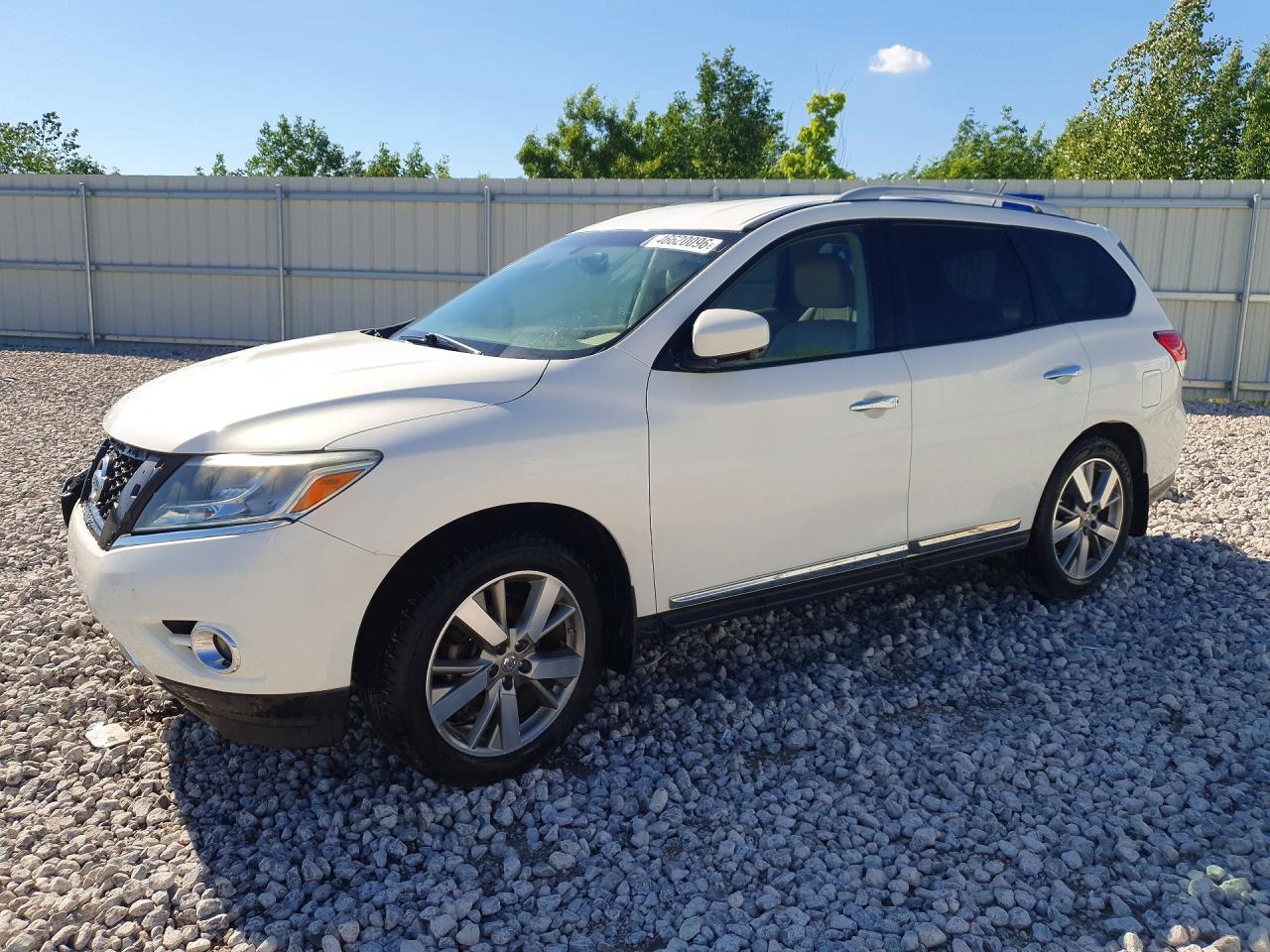 2013 Nissan Pathfinder S White vin: 5N1AR2MM4DC661484