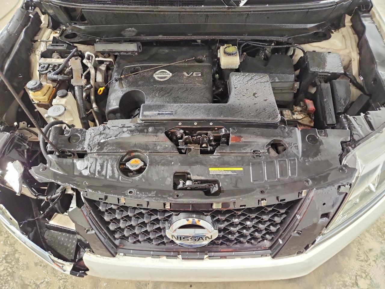 2013 Nissan Pathfinder S White vin: 5N1AR2MM4DC661484