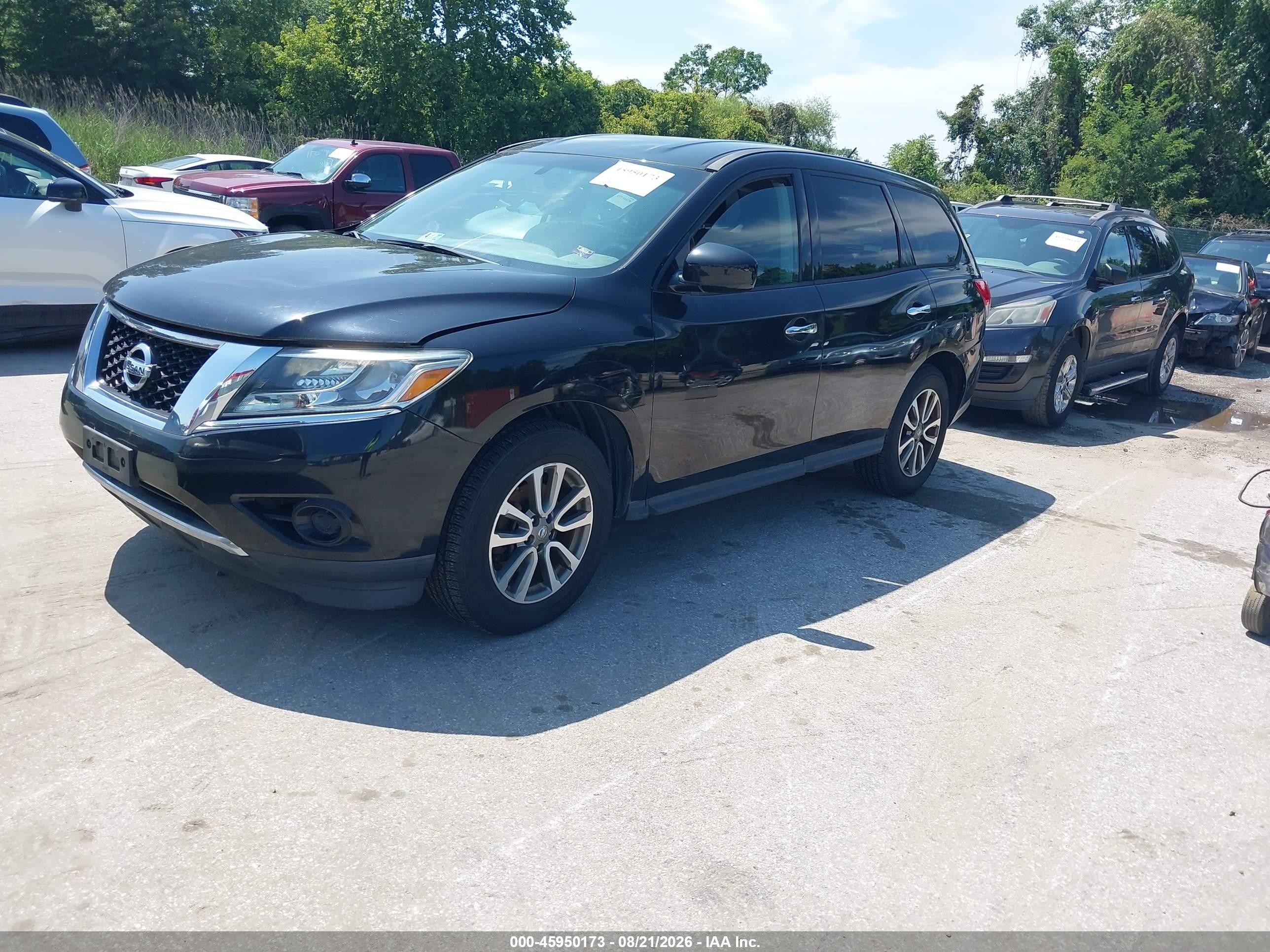 2013 Nissan Pathfinder S Black vin: 5N1AR2MM4DC670010