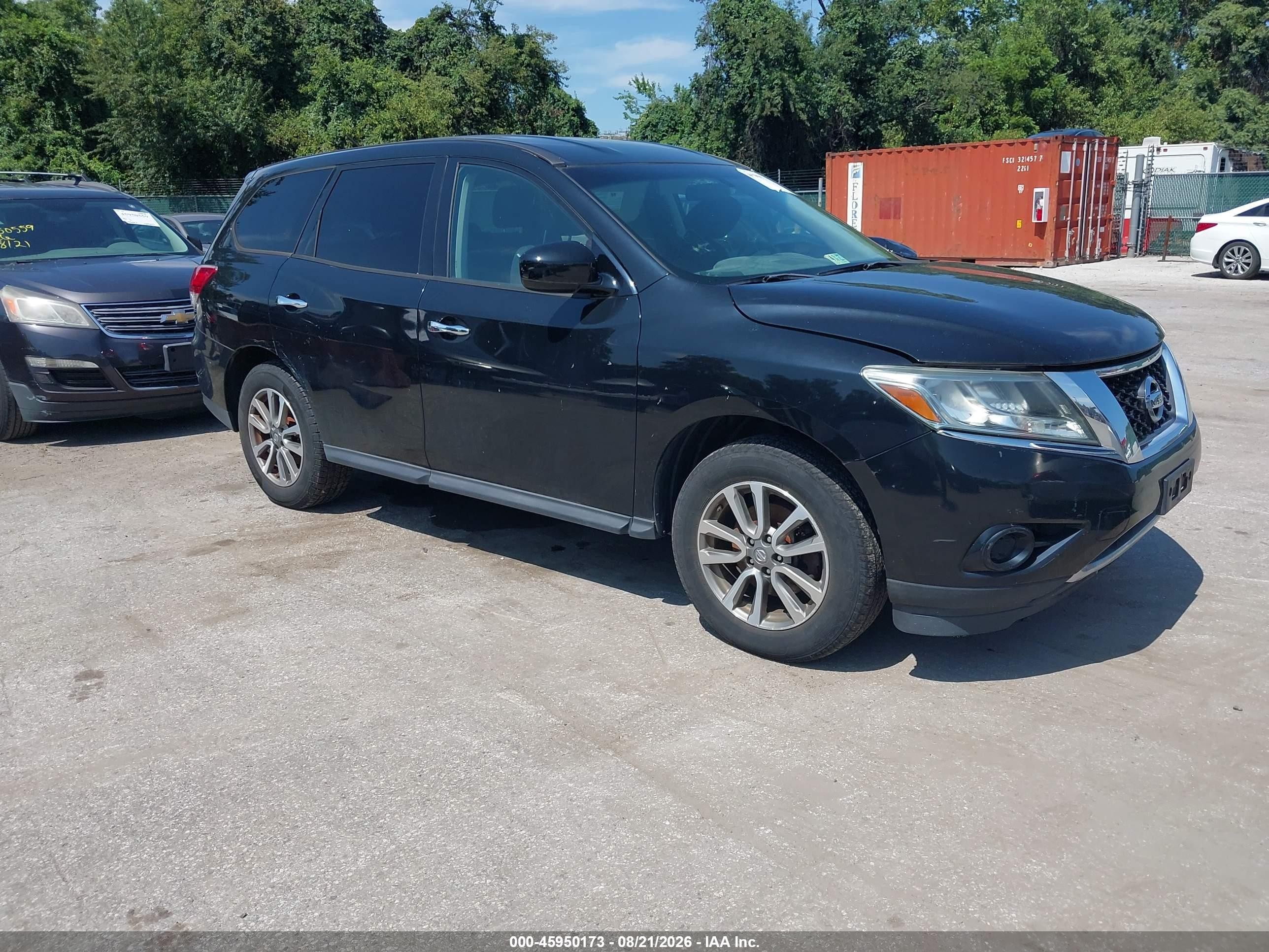 2013 Nissan Pathfinder S Black vin: 5N1AR2MM4DC670010