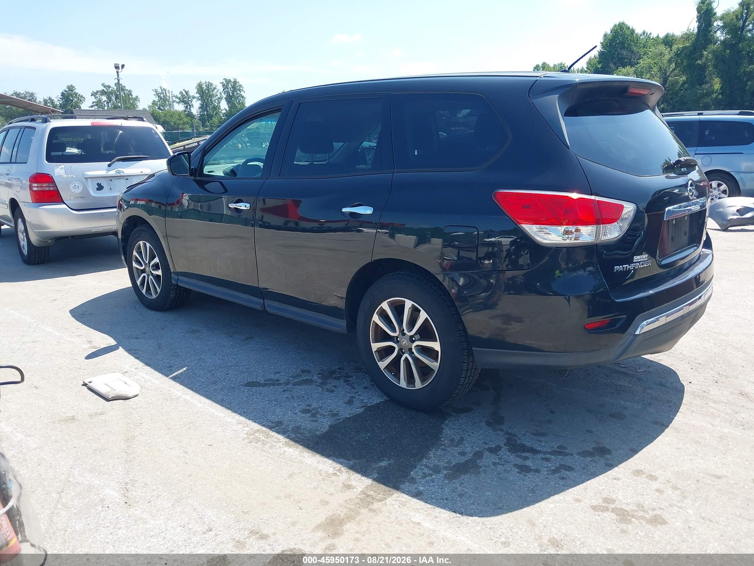 2013 Nissan Pathfinder S Black vin: 5N1AR2MM4DC670010