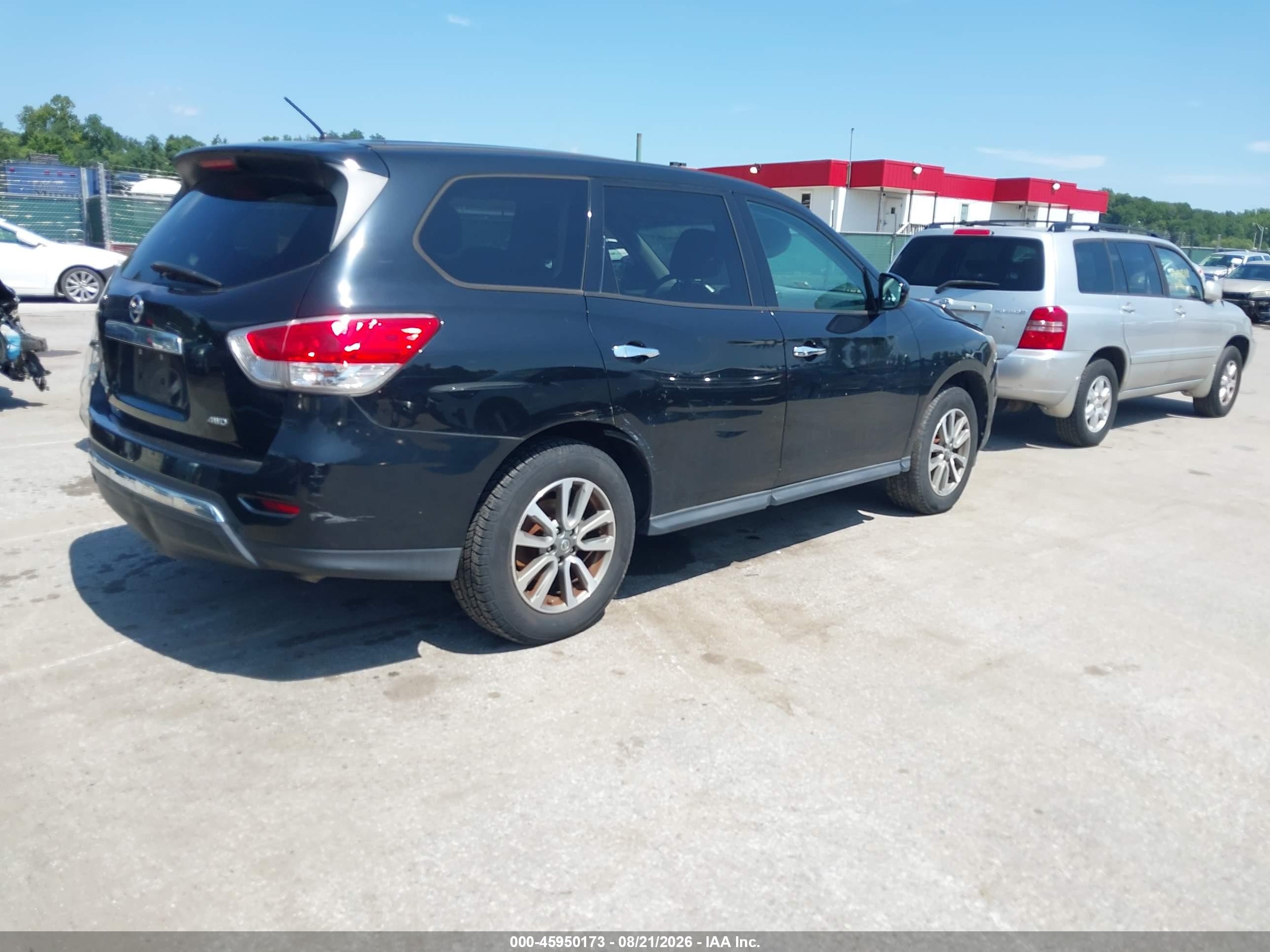 2013 Nissan Pathfinder S Black vin: 5N1AR2MM4DC670010