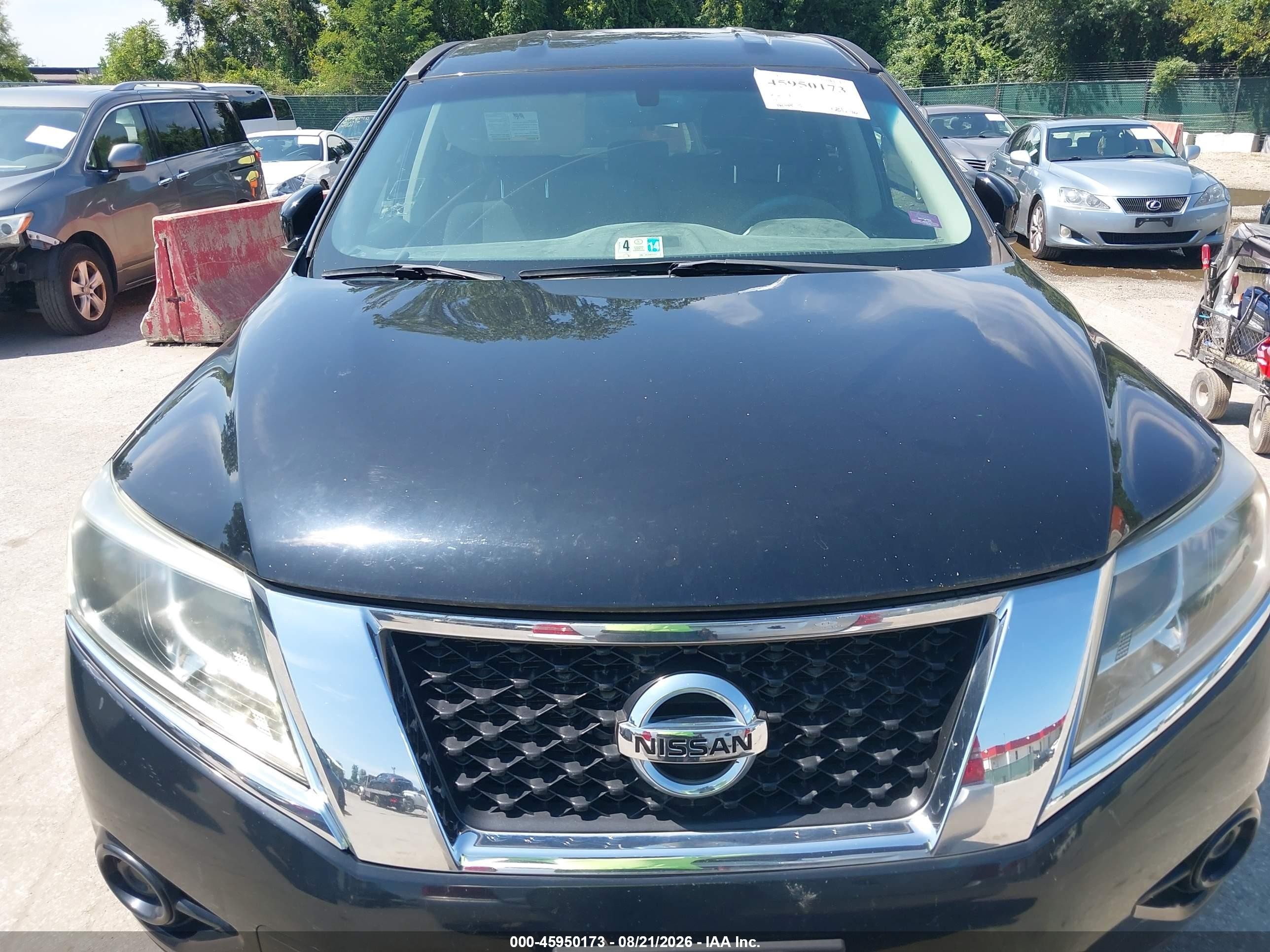 2013 Nissan Pathfinder S Black vin: 5N1AR2MM4DC670010