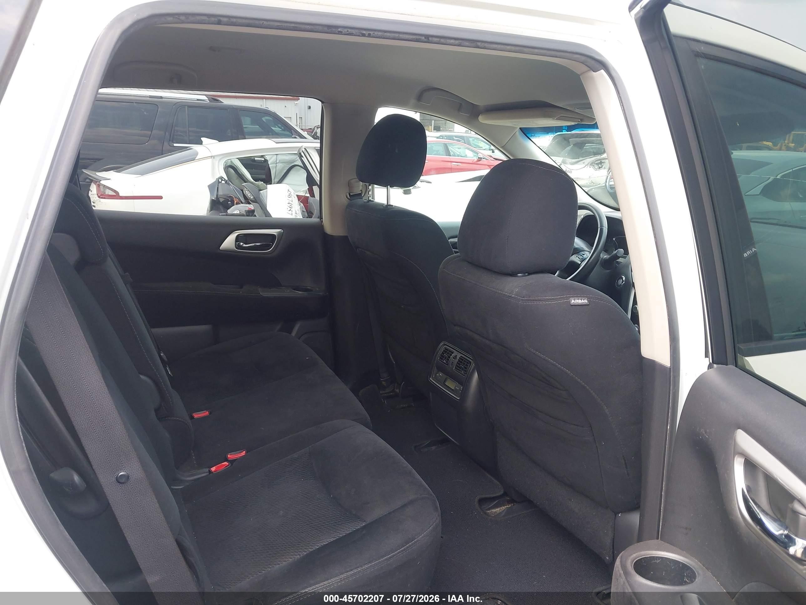 2013 Nissan Pathfinder Sv White vin: 5N1AR2MM4DC673957