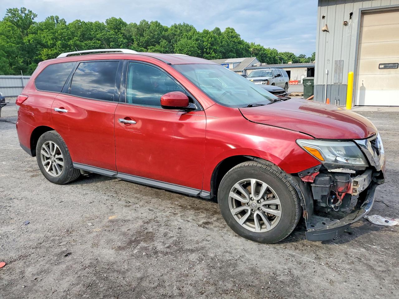 2013 Nissan Pathfinder S Red vin: 5N1AR2MM4DC683405