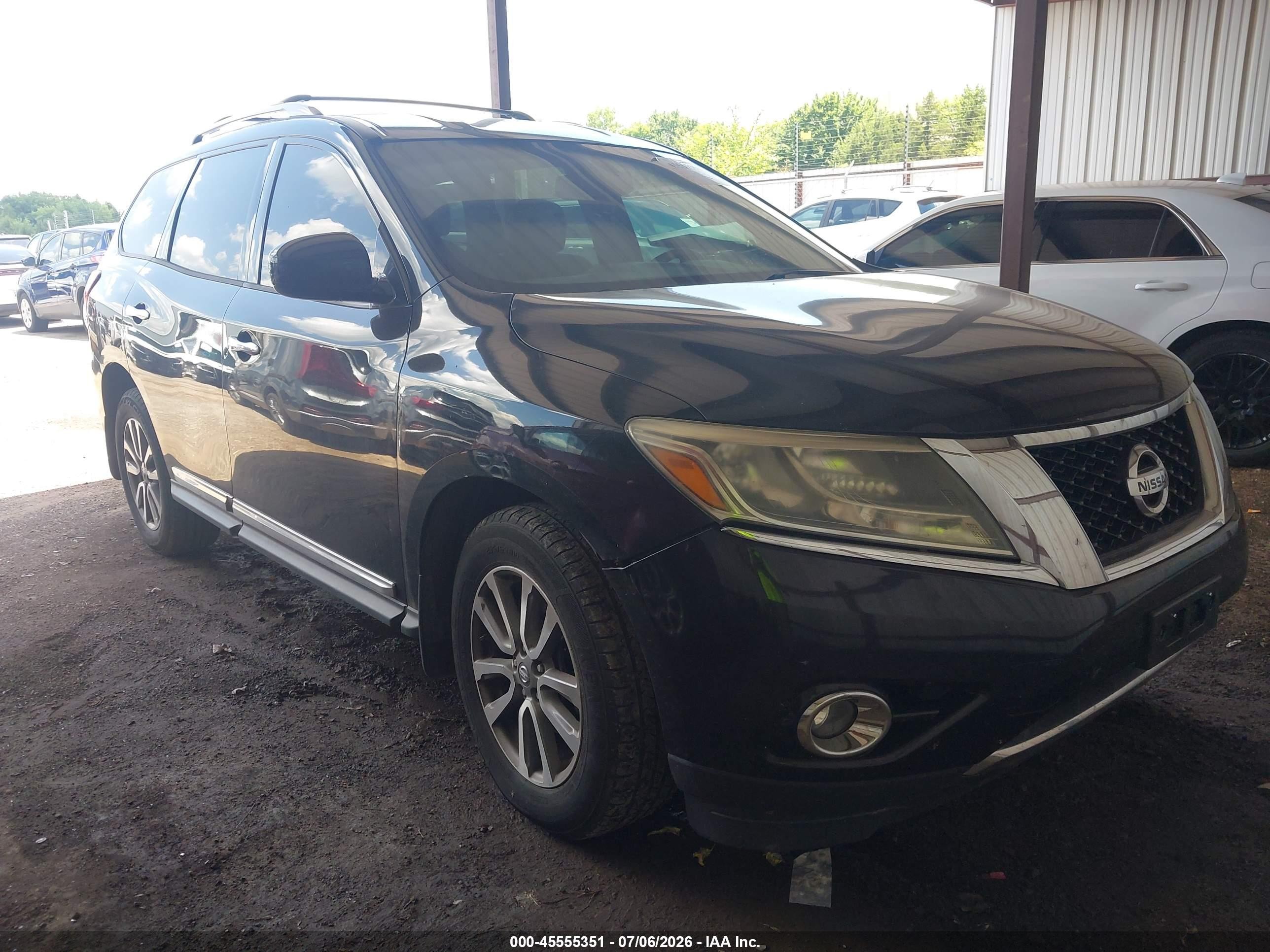 2013 Nissan Pathfinder Sl Black vin: 5N1AR2MM4DC684439