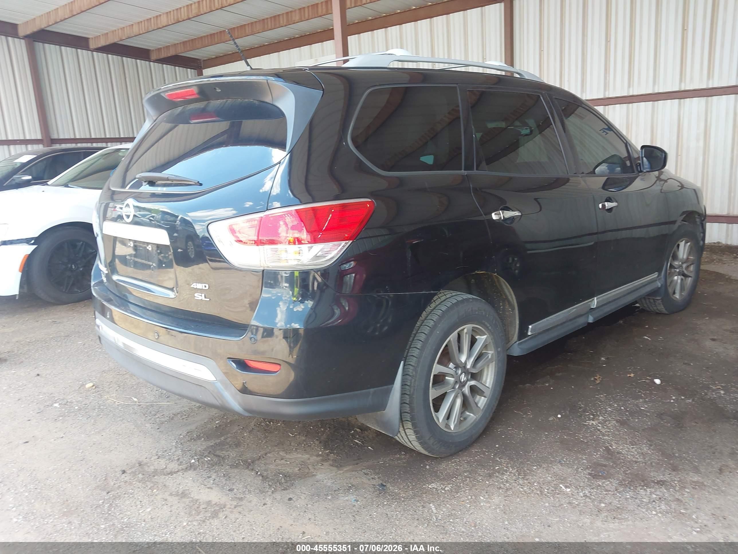2013 Nissan Pathfinder Sl Black vin: 5N1AR2MM4DC684439