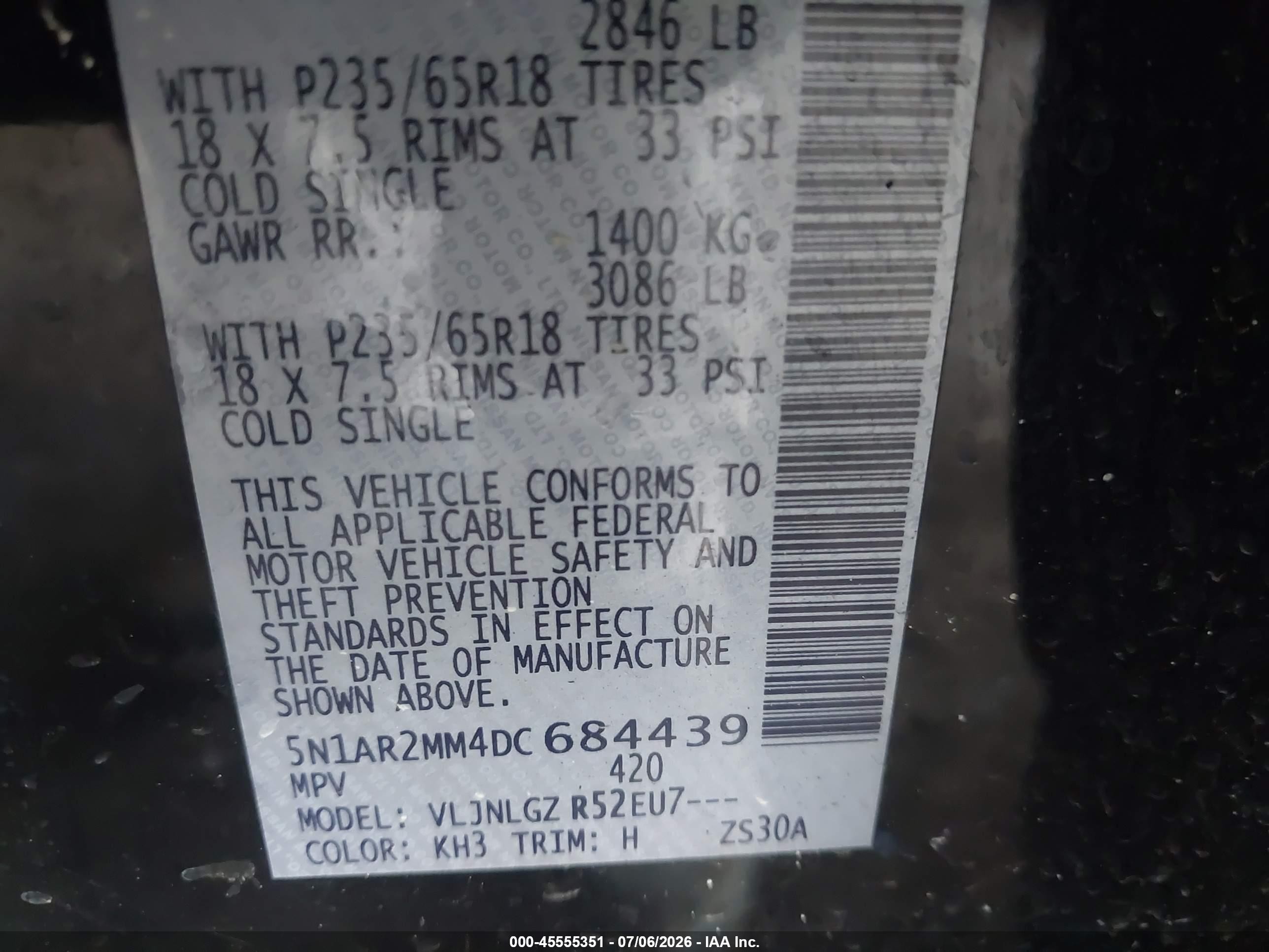 2013 Nissan Pathfinder Sl Black vin: 5N1AR2MM4DC684439
