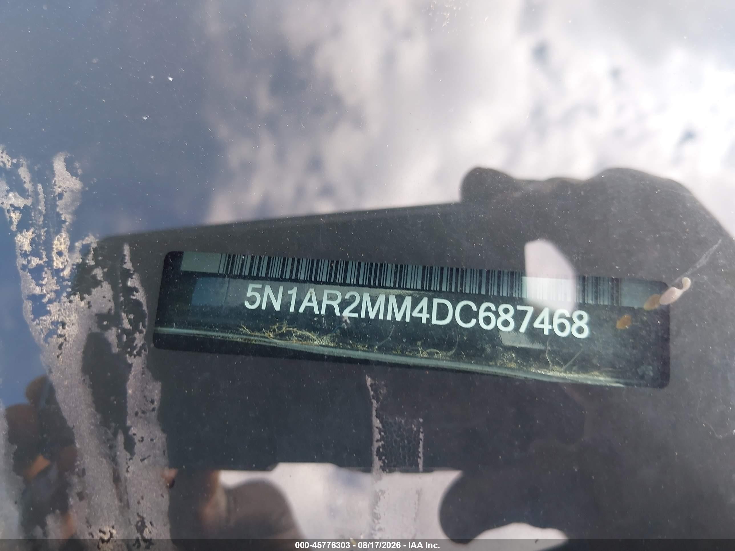 2013 Nissan Pathfinder S Черный vin: 5N1AR2MM4DC687468