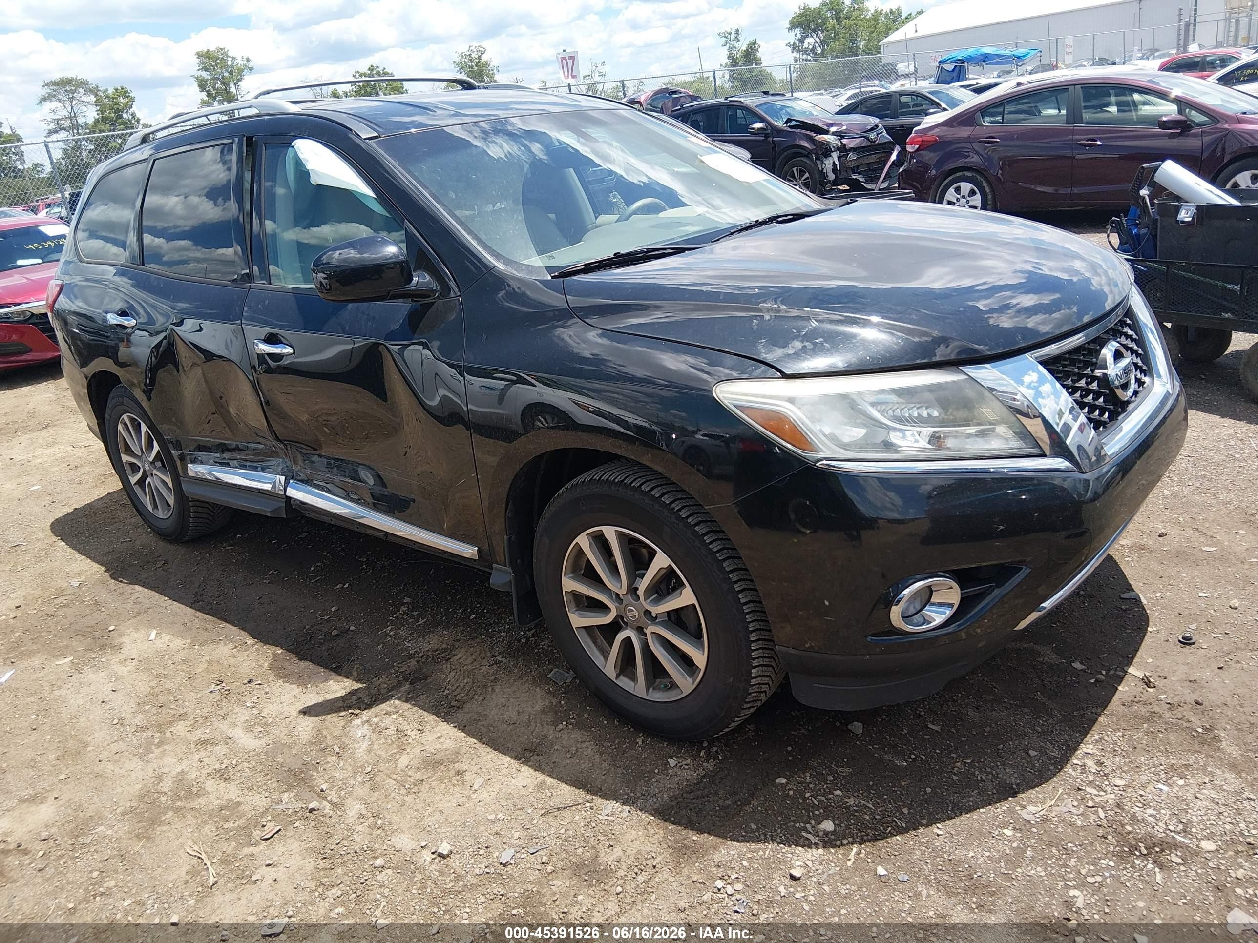 2013 Nissan Pathfinder Sl Black vin: 5N1AR2MM4DC688877