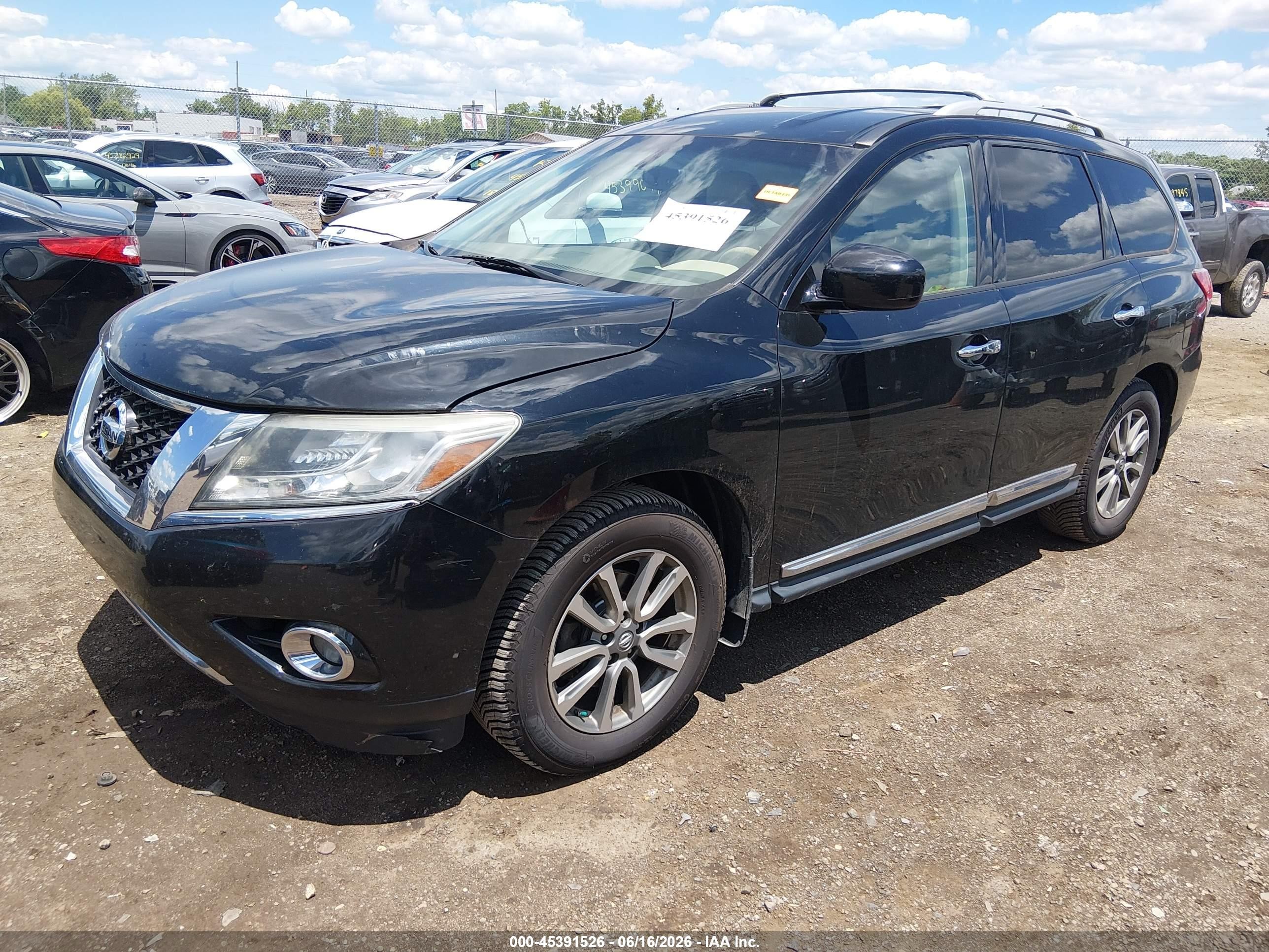 2013 Nissan Pathfinder Sl Black vin: 5N1AR2MM4DC688877