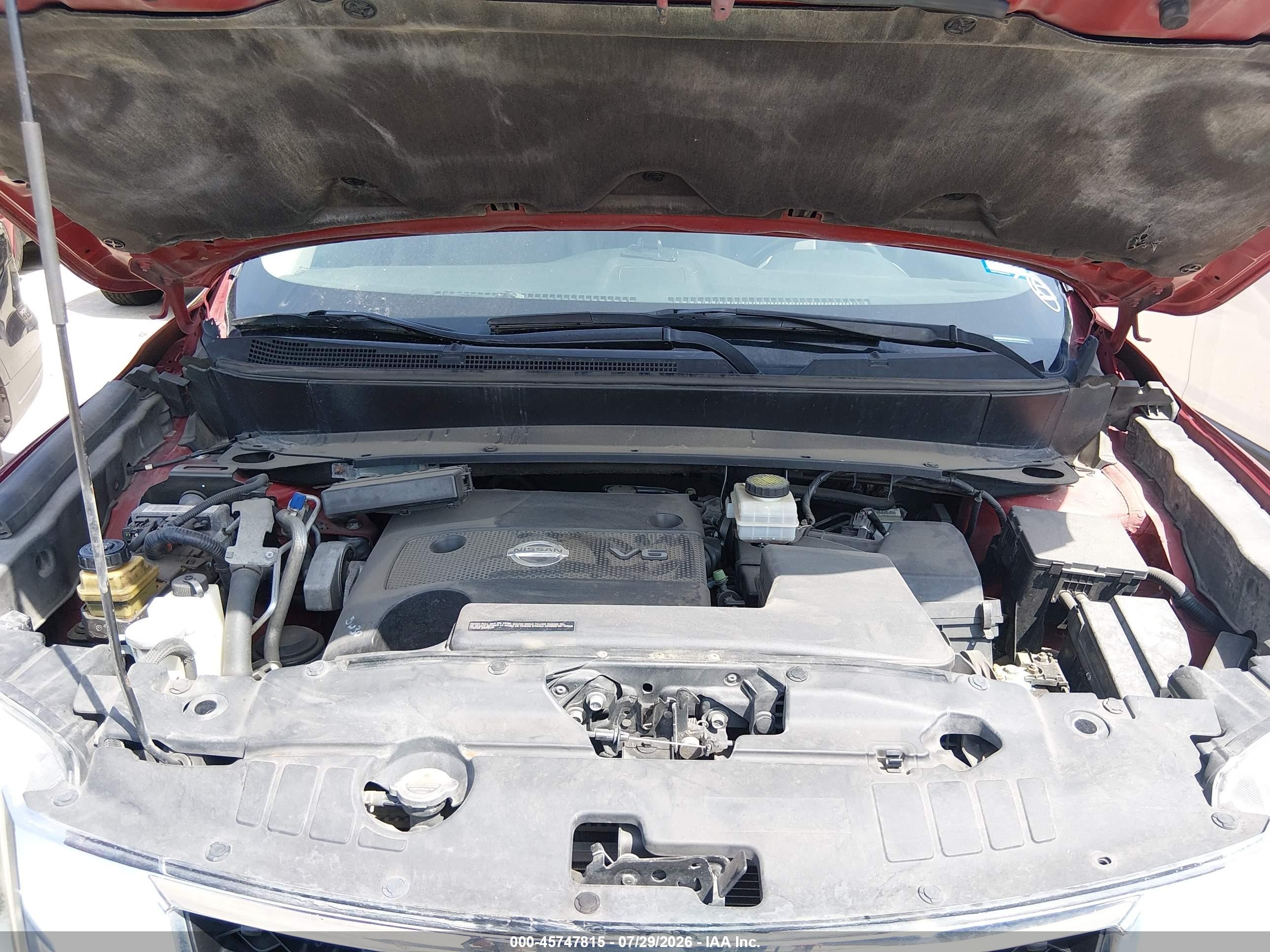 2014 Nissan Pathfinder Sl Red vin: 5N1AR2MM4EC608415