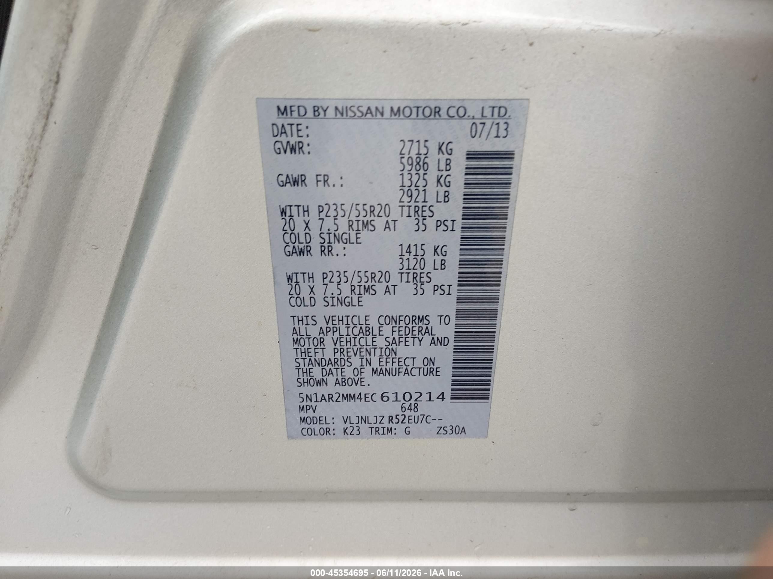 2014 Nissan Pathfinder Platinum Silver vin: 5N1AR2MM4EC610214