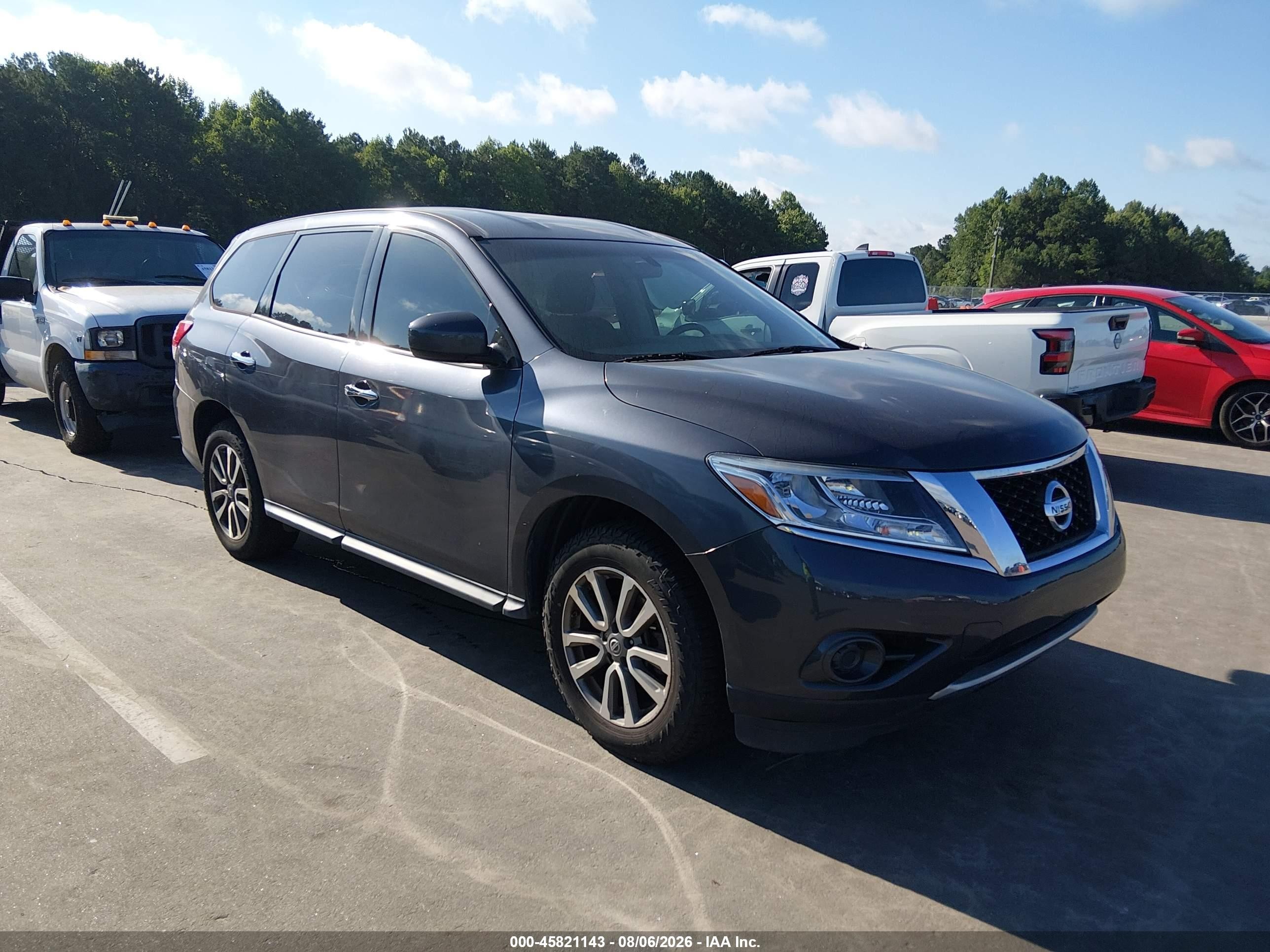 2014 Nissan Pathfinder S Gray vin: 5N1AR2MM4EC623352