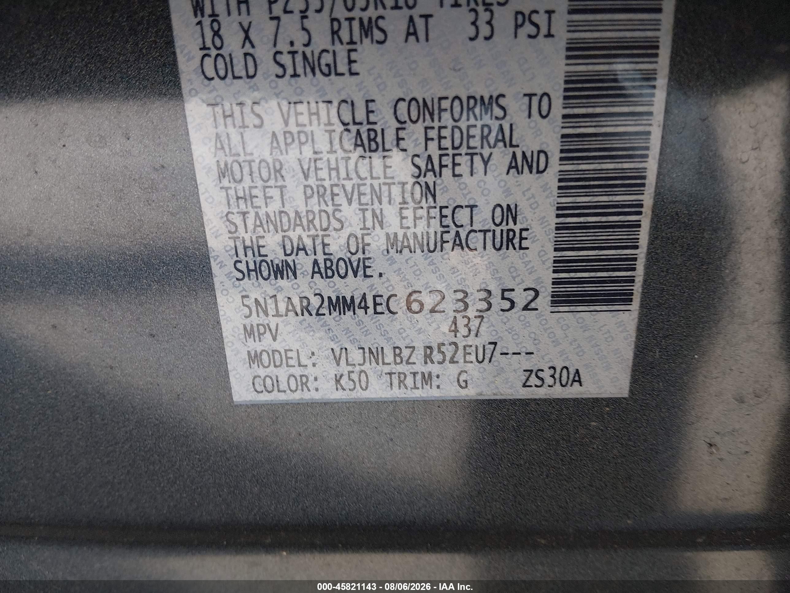 2014 Nissan Pathfinder S Gray vin: 5N1AR2MM4EC623352