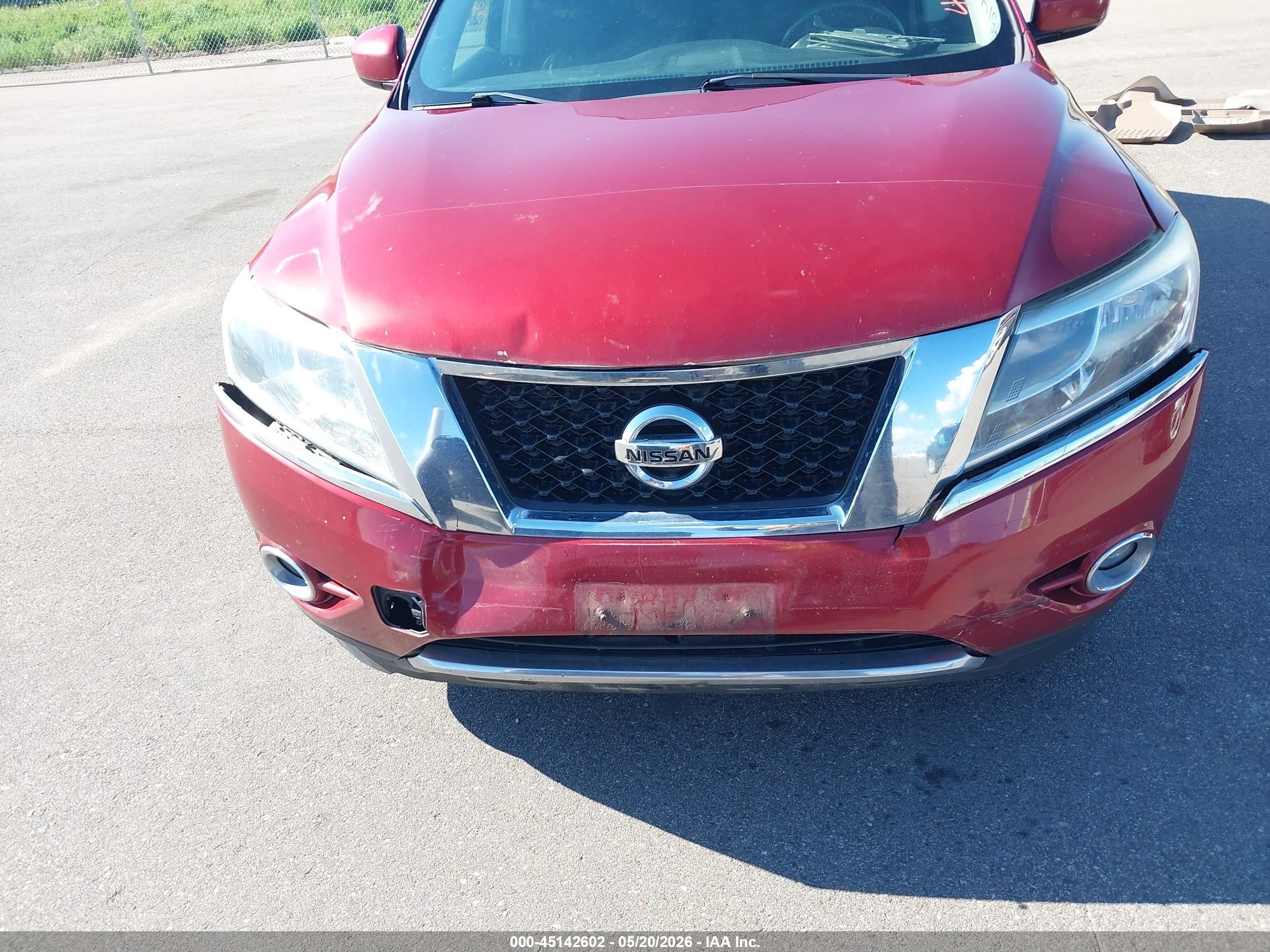 2014 Nissan Pathfinder Sv Red vin: 5N1AR2MM4EC625330