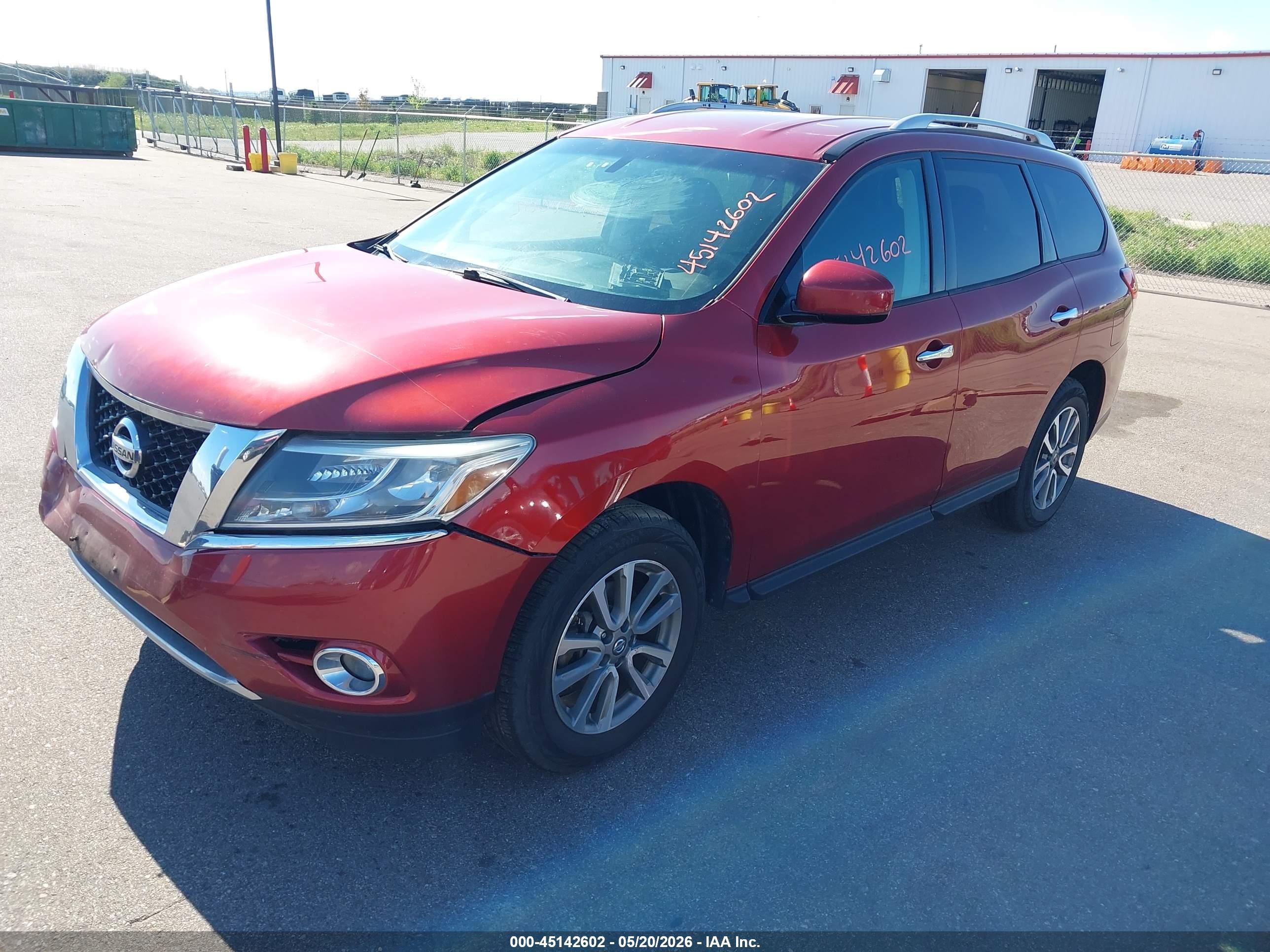 2014 Nissan Pathfinder Sv Red vin: 5N1AR2MM4EC625330