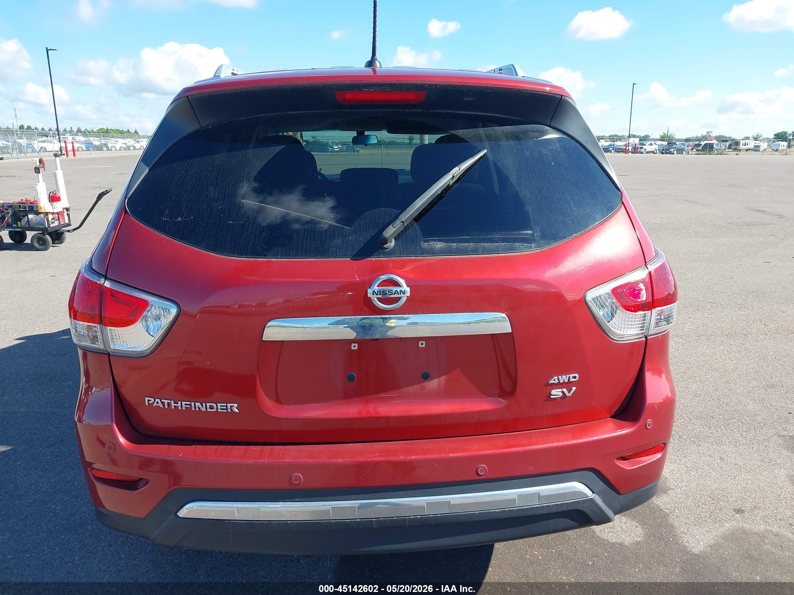 2014 Nissan Pathfinder Sv Red vin: 5N1AR2MM4EC625330