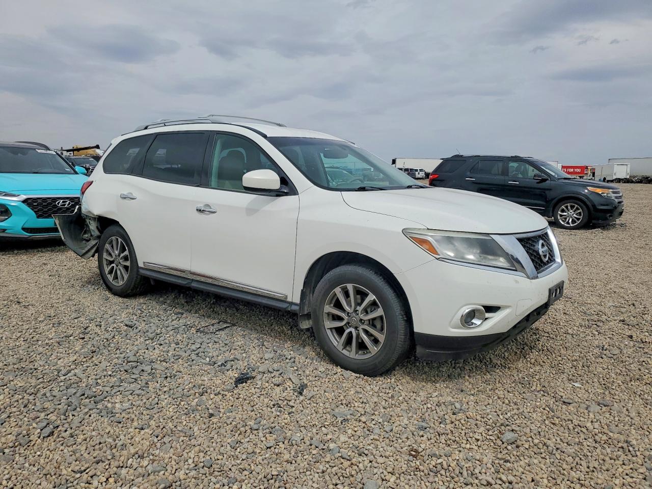 2014 Nissan Pathfinder Sl White vin: 5N1AR2MM4EC626851