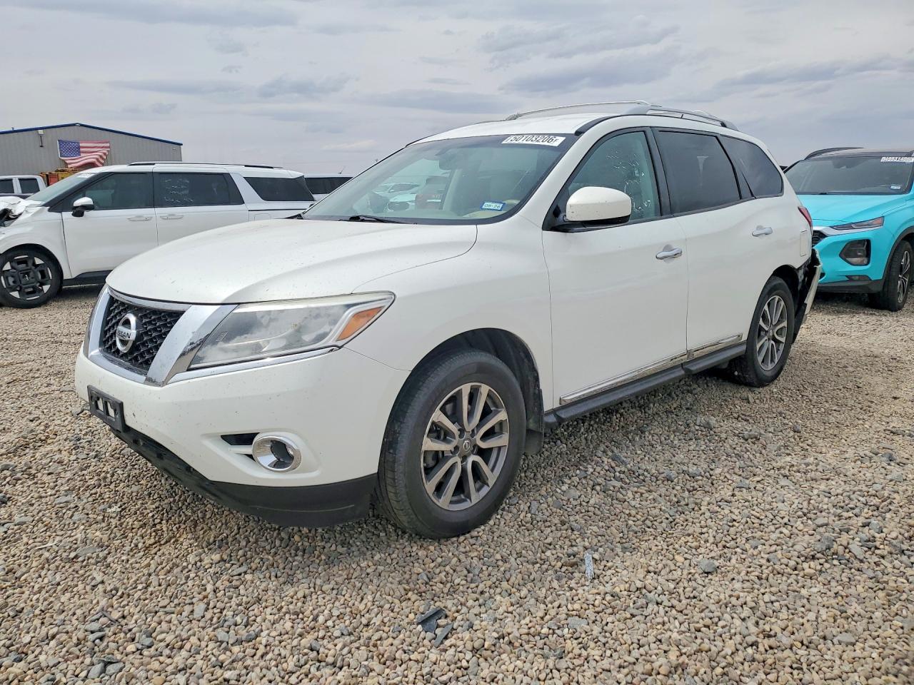 2014 Nissan Pathfinder Sl White vin: 5N1AR2MM4EC626851