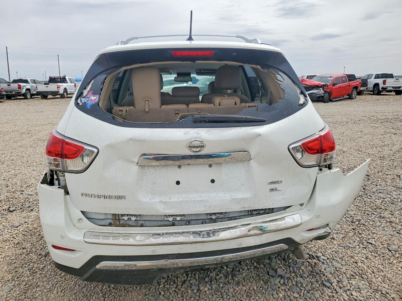 2014 Nissan Pathfinder Sl White vin: 5N1AR2MM4EC626851
