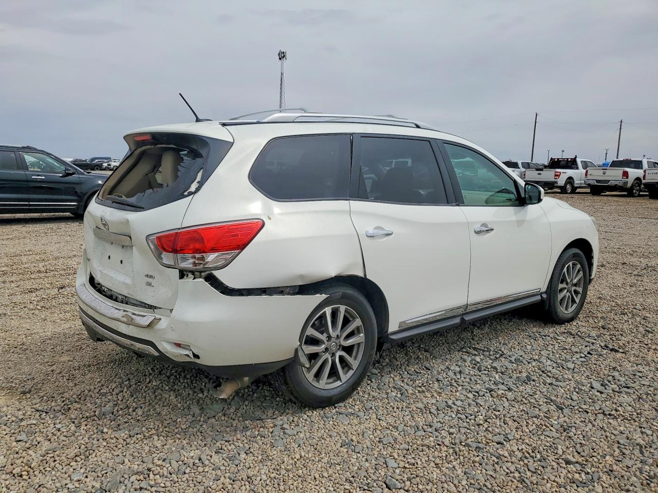 2014 Nissan Pathfinder Sl White vin: 5N1AR2MM4EC626851